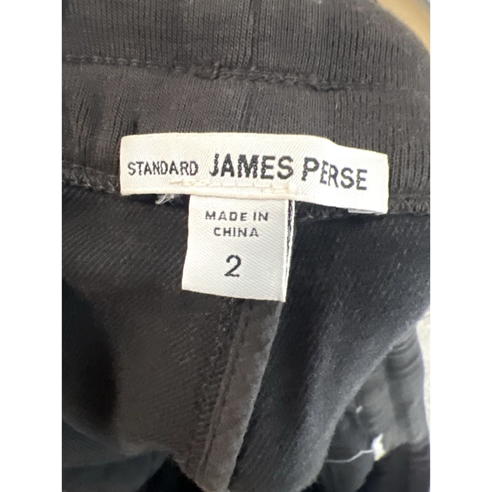 James Perse James Perse Womens Joggers Size 2 Black Cotton Drawstring Elastic Waist Pockets Casual Pants EUC Size 26" / US 2 / IT 38 - 7 Thumbnail