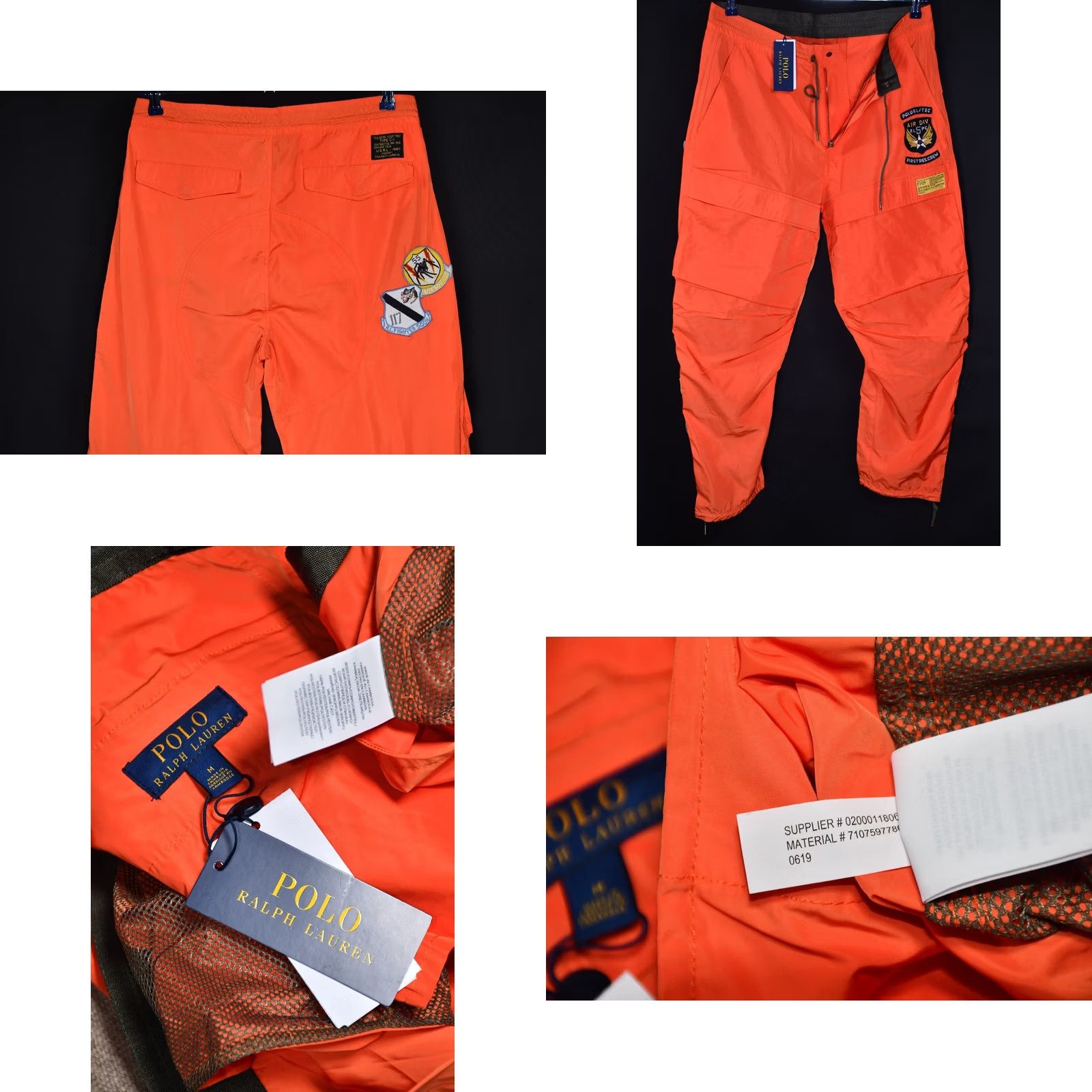 Polo Ralph Lauren Polo Ralph Lauren Flight Cargo Pants Orange M Men Casual Nylon Polyester Front Rise Cargo Pocket Inseam 27.56in (70cm) 40.55in Length Size US M / EU 48-50 / 2 - 8 Thumbnail