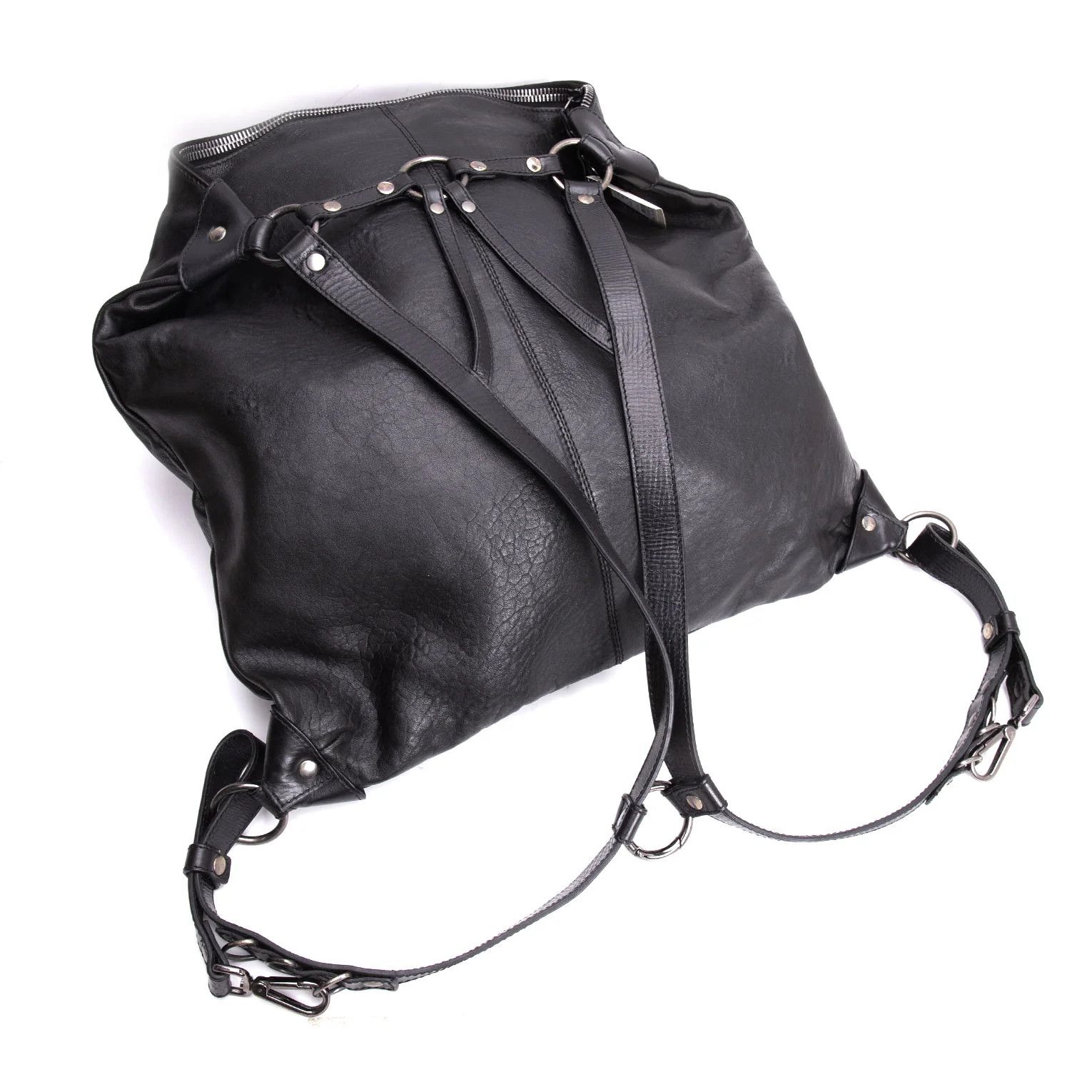 Jean Paul Gaultier Leather Harness Rucksack in Black Size ONE SIZE - 6 Thumbnail