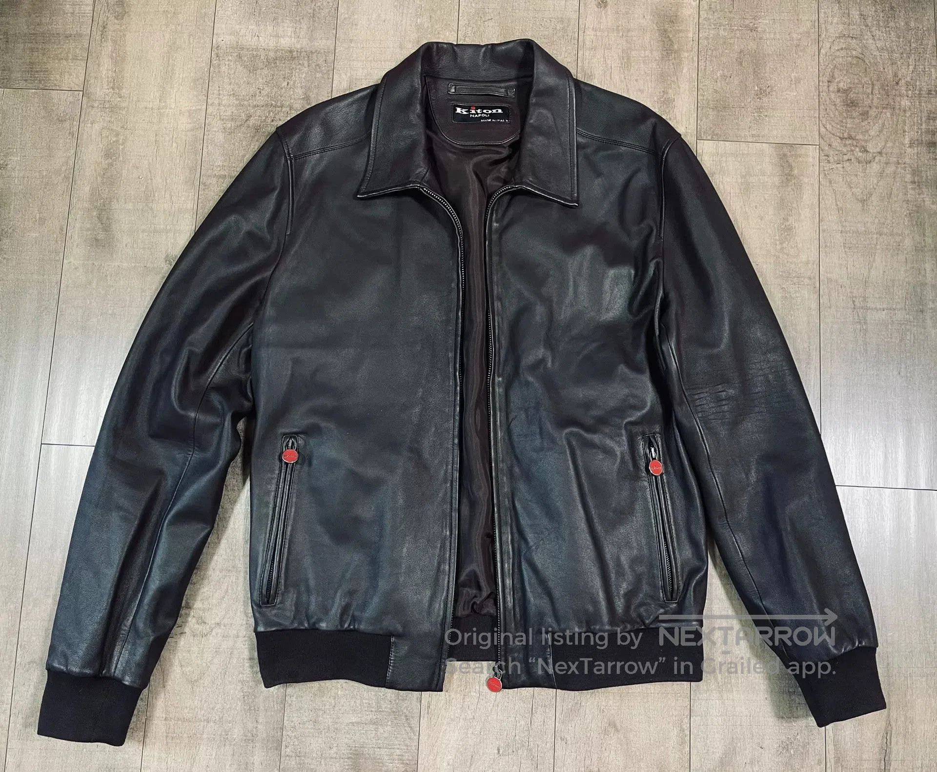 Kiton Kiton Enamel Button Classic Leather Jacket. Size US L / EU 52-54 / 3 - 1 Thumbnail