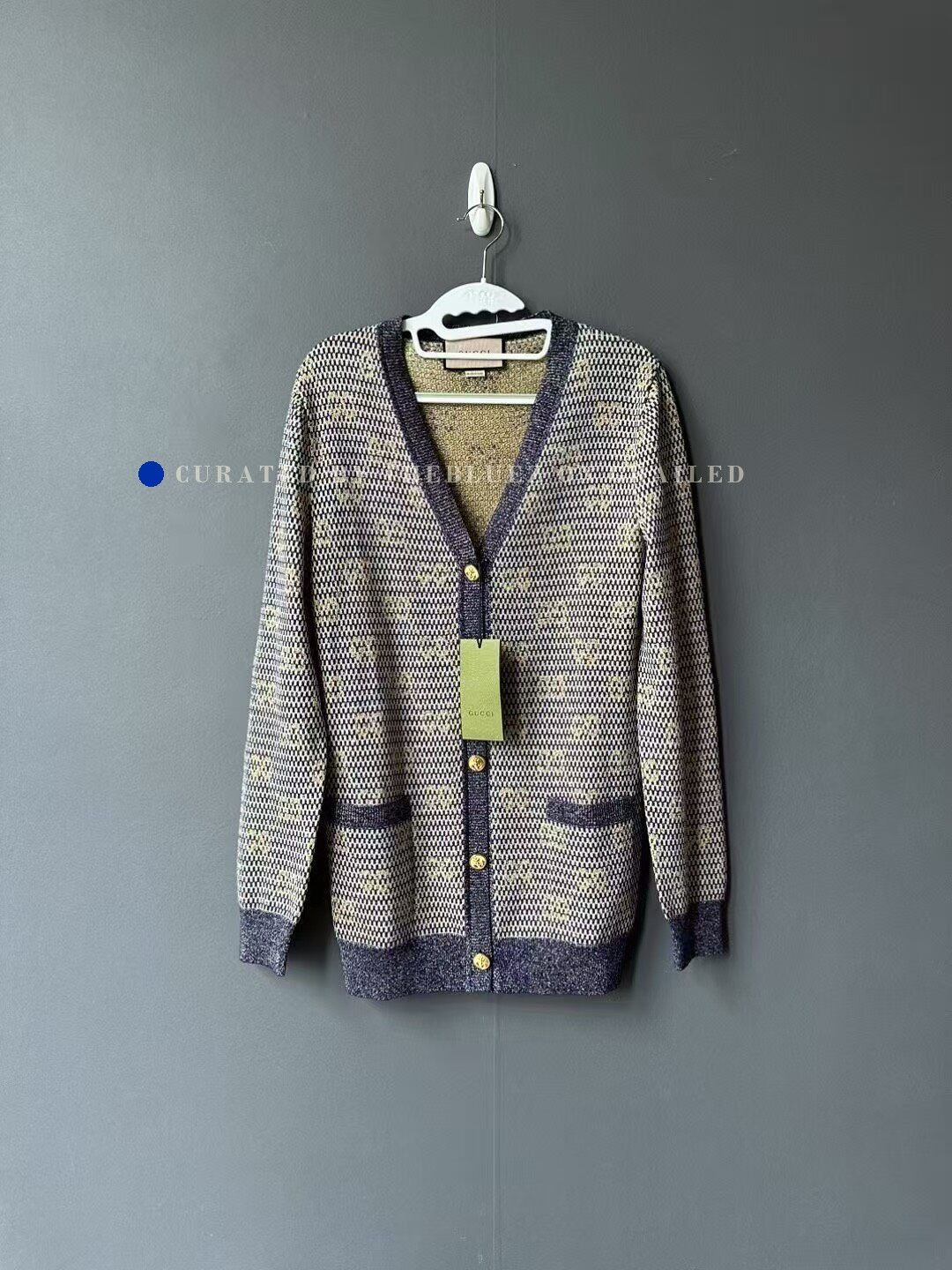Gucci Gucci Gold Thread All-Over Print Cardigan Size S / US 4 / IT 40 - 1 Thumbnail