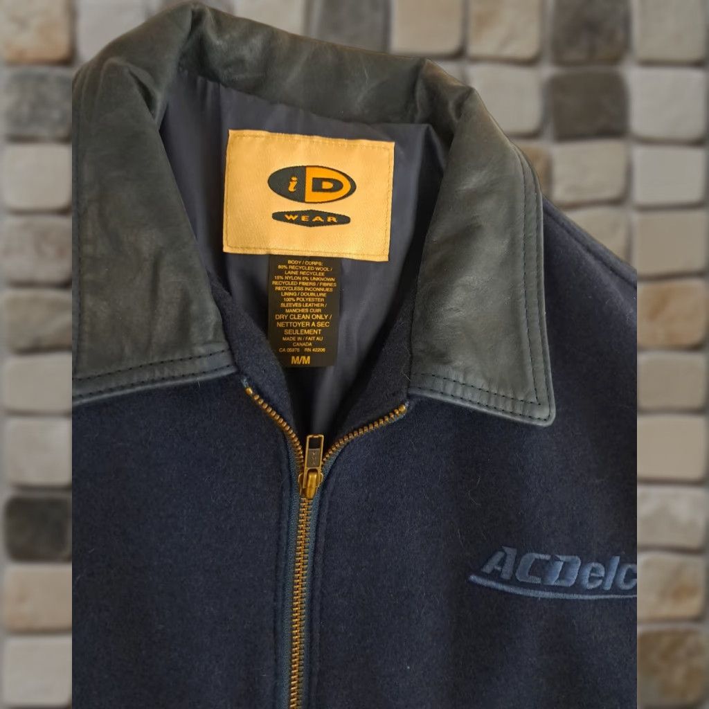 Vintage VINTAGE ID wear Jacket Varisty Bomber Racing Wool Blue Embroidered Logo Snap Button Mid-Length Unisex Adults M Size US M / EU 48-50 / 2 - 1 Thumbnail