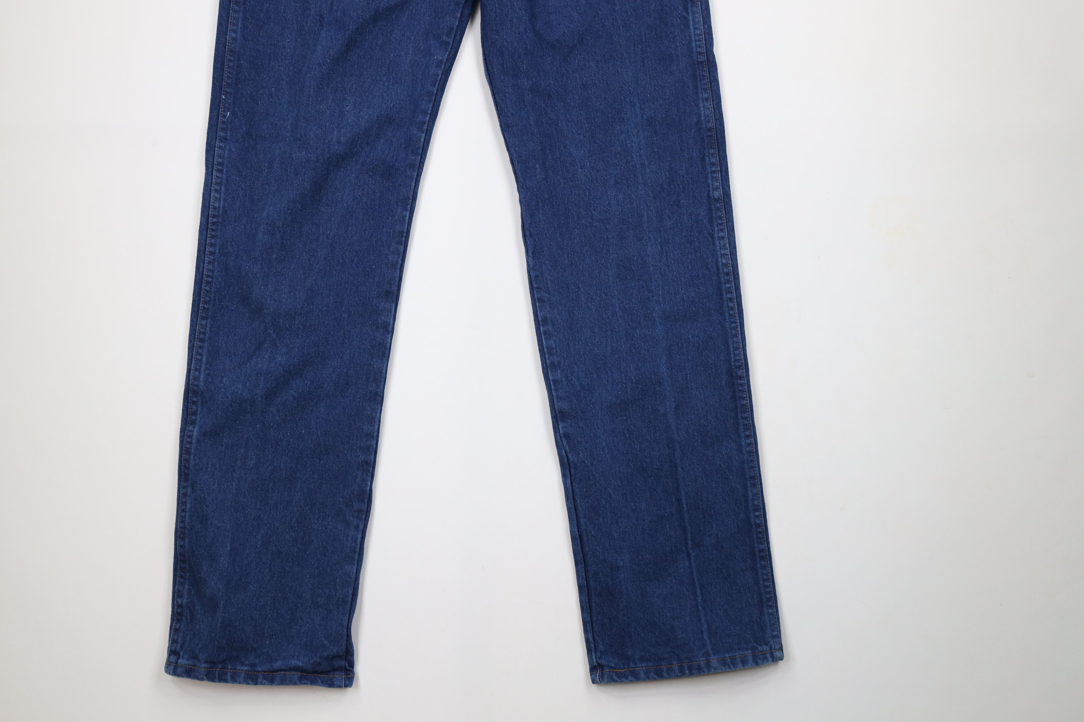 Vintage × Wrangler Vintage 90s Wrangler Spell Out Straight Leg Denim Jeans Blue Size US 35 - 4 Thumbnail