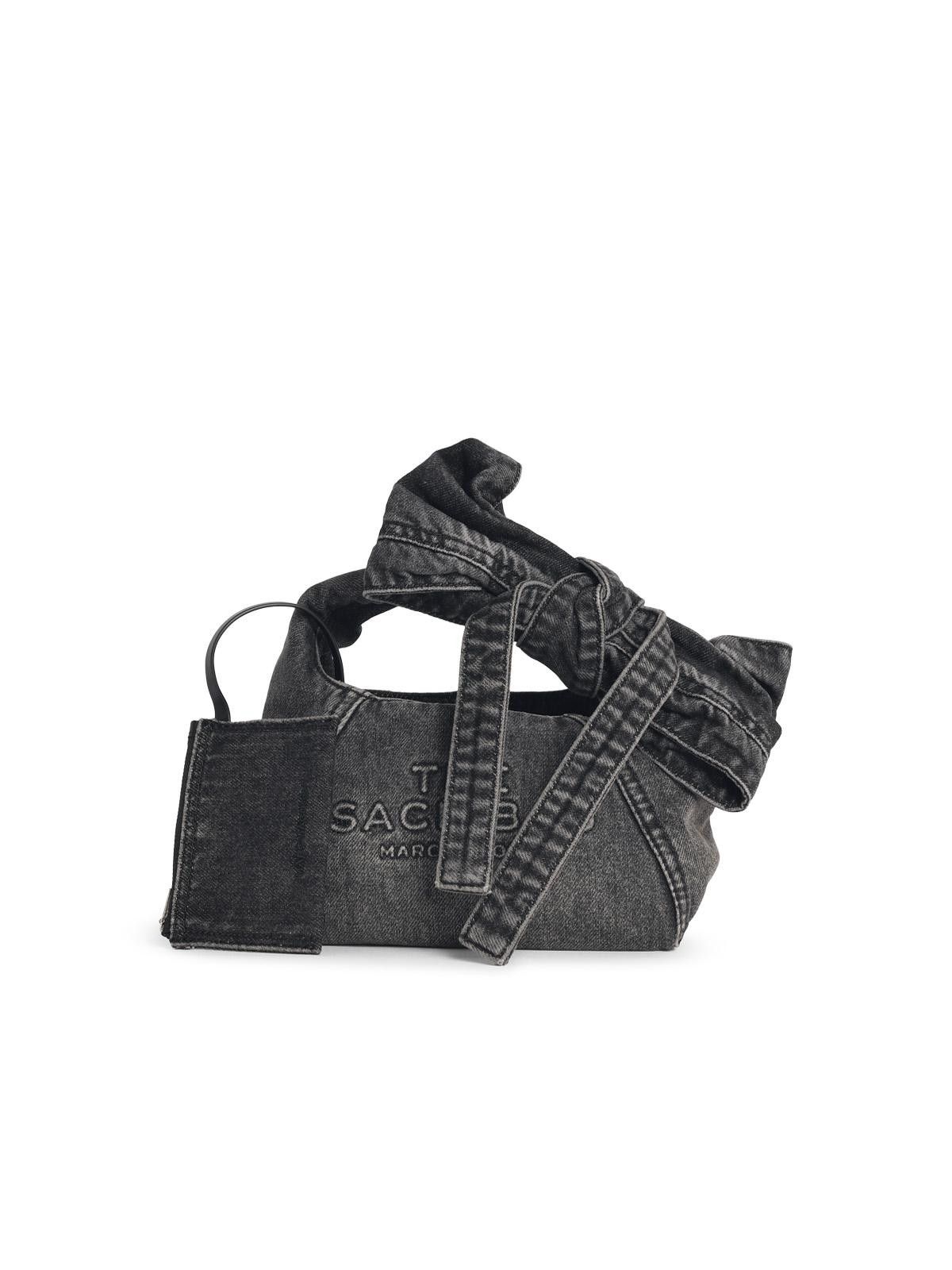 Marc Jacobs MARC JACOBS (THE) 'The Sack Mini' Washed Black Denim Bag Size ONE SIZE - 1 Thumbnail