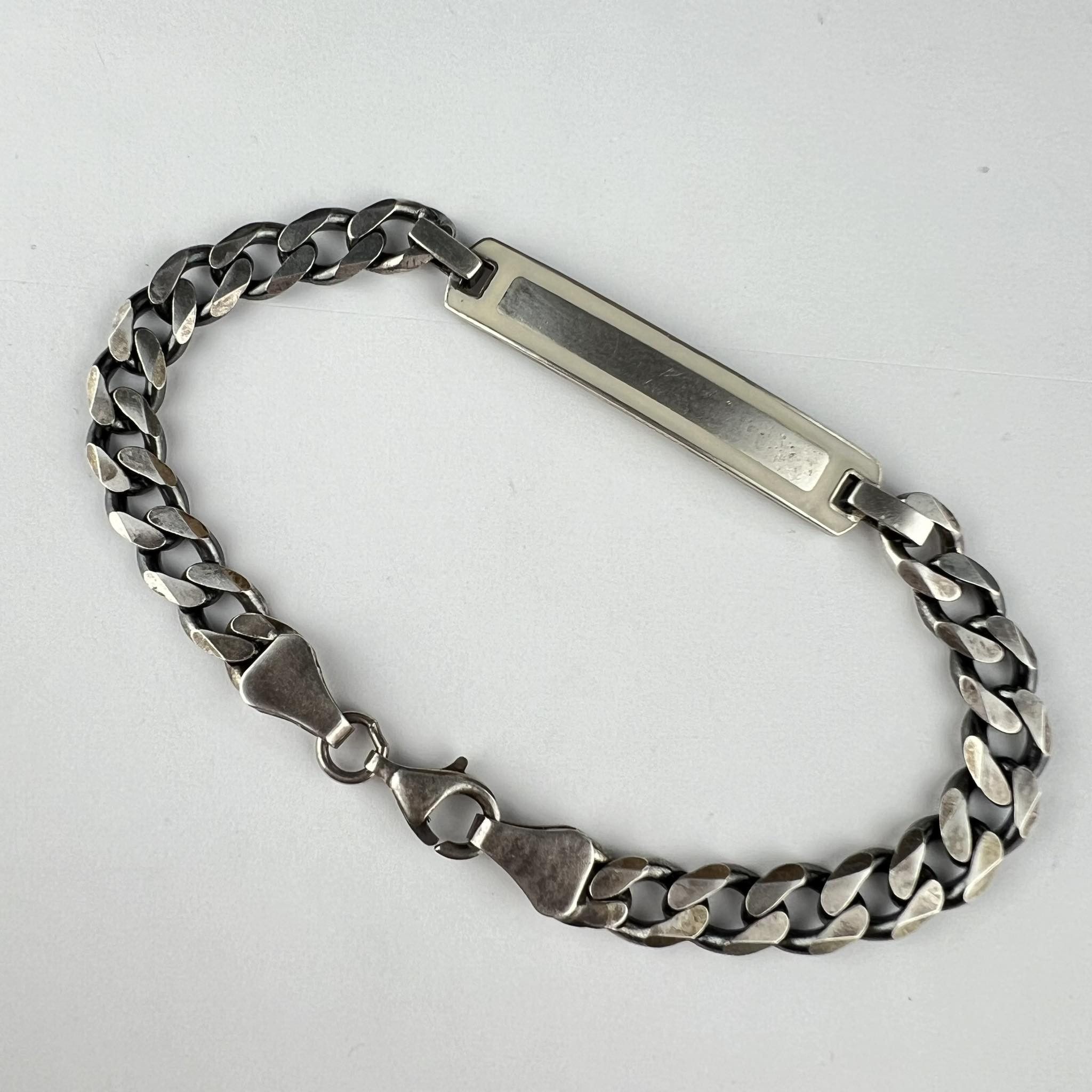 Vintage Vintage Sterling Silver 925 Chain Bracelet Marked 19 gr Size ONE SIZE - 1 Thumbnail