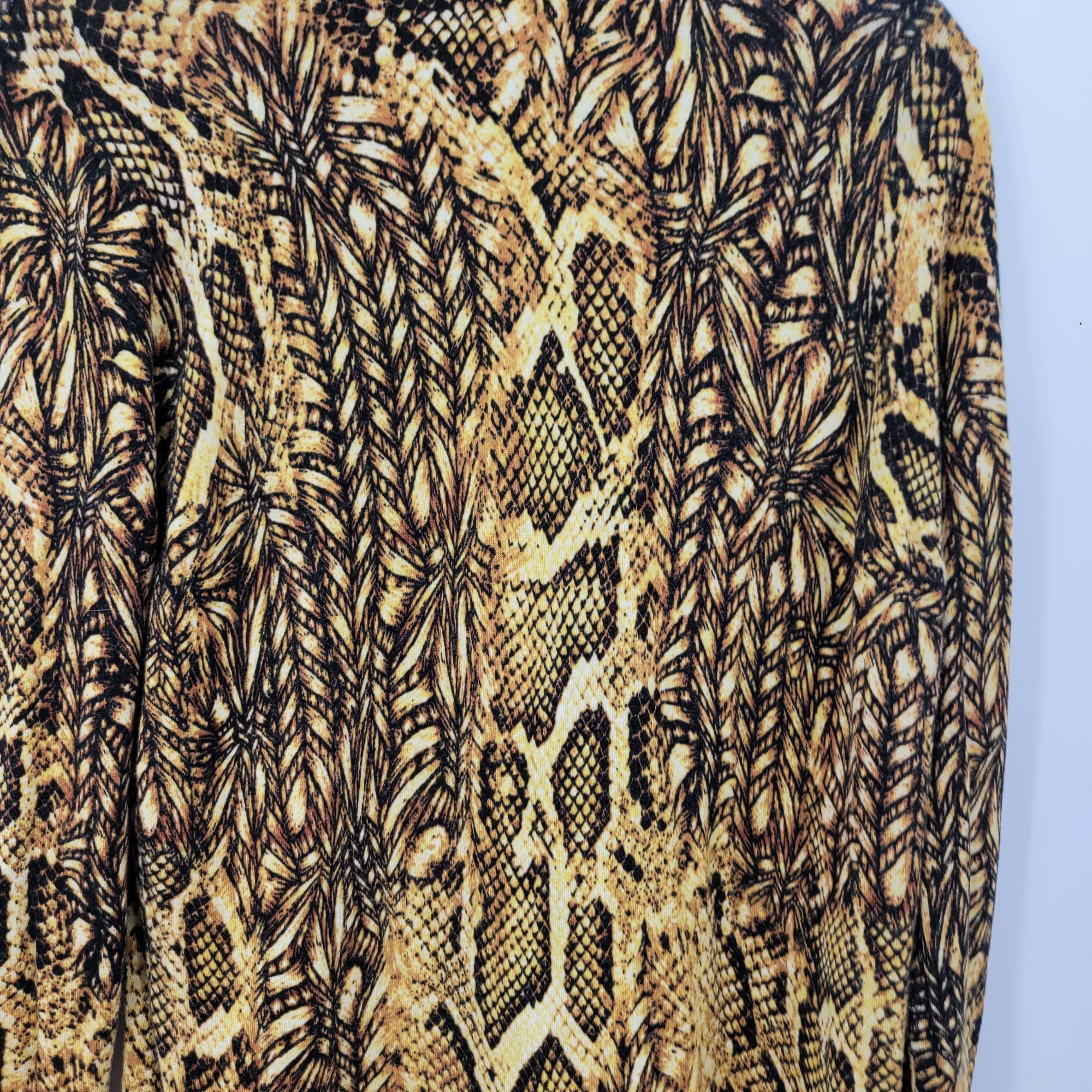 Vintage Vintage Alberto Makali Artsy Snake Open Cardigan L Golden Du Size L / US 10 / IT 46 - 7 Thumbnail