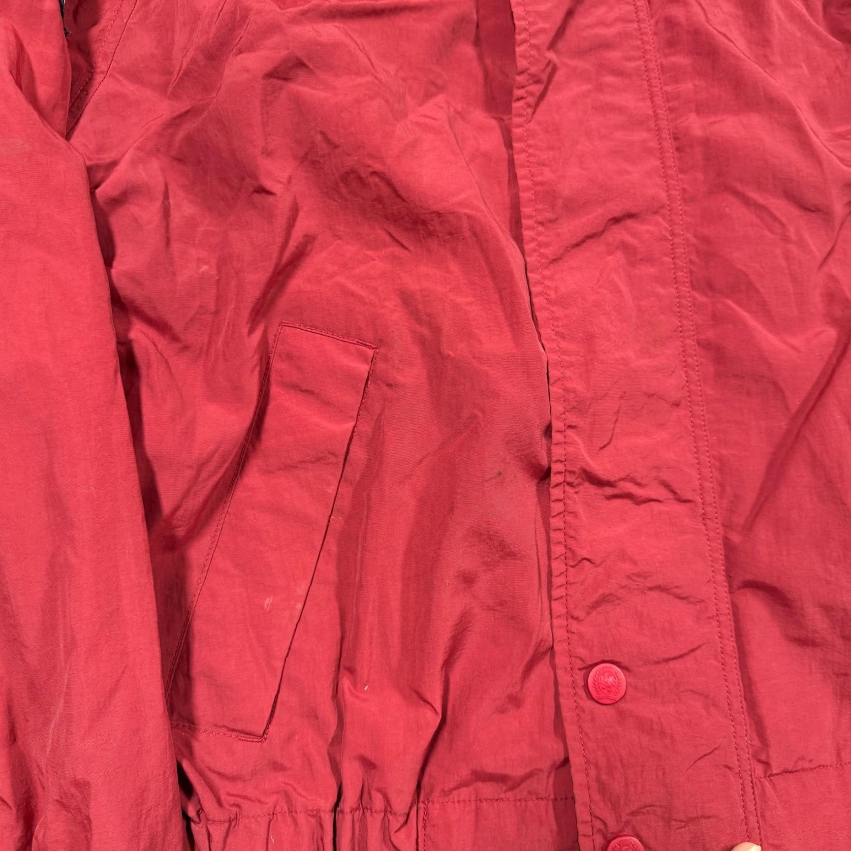 Tommy Hilfiger VINTAGE Tommy Hilfiger Jacket Mens Large Red Hooded Windbreaker 90s Logo Embroidered Zip Pockets Lightweight Size US L / EU 52-54 / 3 - 4 Thumbnail