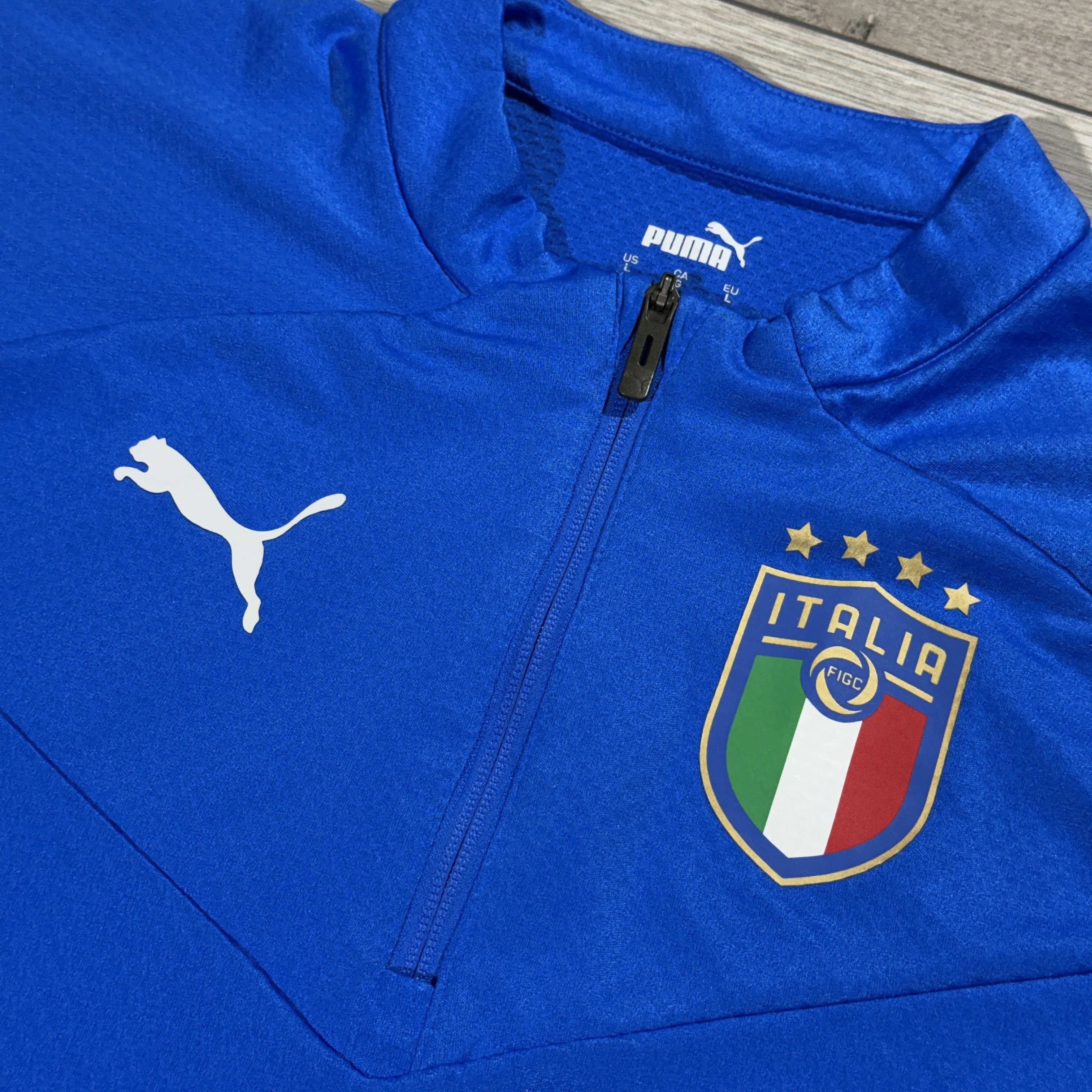 Puma Puma Italy FIGC National Team 1/4 Zip Training Drill Size L Size US L / EU 52-54 / 3 - 5 Thumbnail