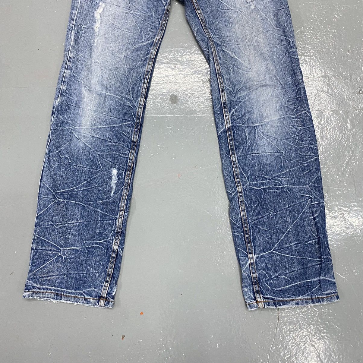 Hysteric Glamour Vintage Nylaus Double Waist Distressed Punk Bondage Jeans Size US 32 / EU 48 - 3 Thumbnail