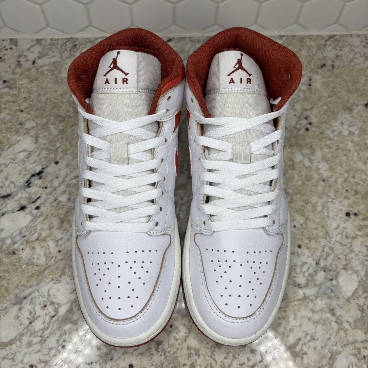 Jordan Brand Size 8 - Air Jordan 1 SE Mid White Dune Red Clean W/Box Size US 8 / EU 41 - 5 Thumbnail