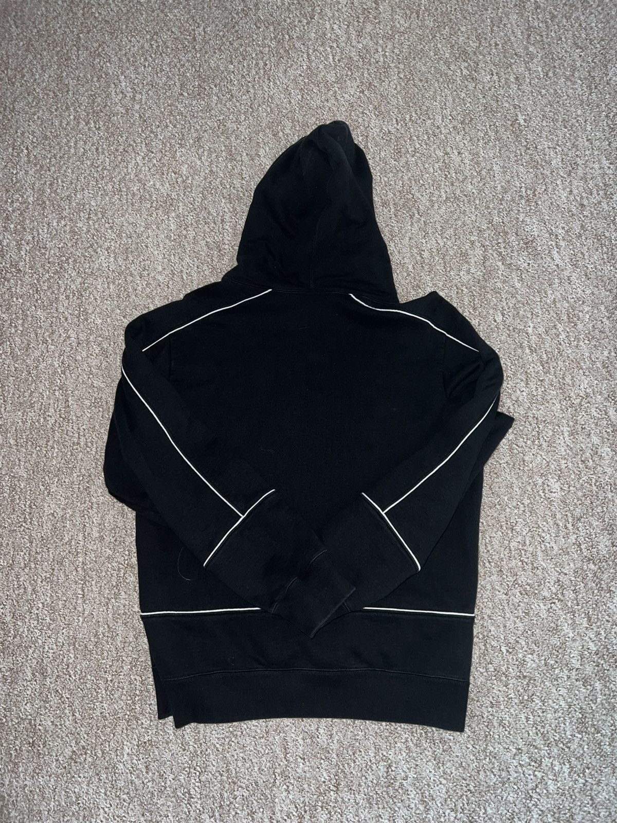 Supreme Supreme Black Hoodie w/ Reflective Piping – Size M Size US M / EU 48-50 / 2 - 2 Thumbnail