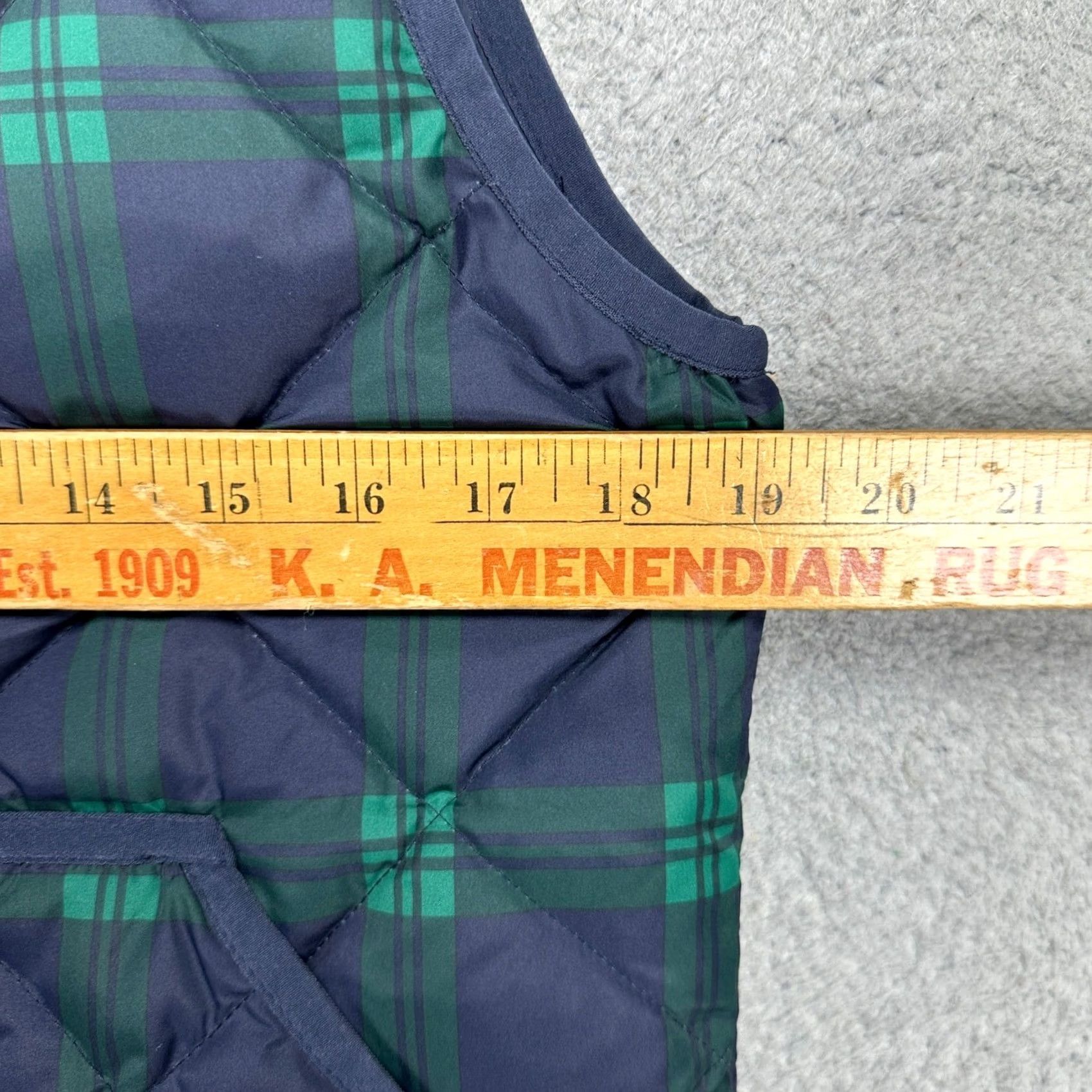 J.Crew J. Crew Vest Puffer Down Women Small Navy Blue Green Plaid Full Zip Sleeveless Vestway Size S / US 4 / IT 40 - 6 Thumbnail