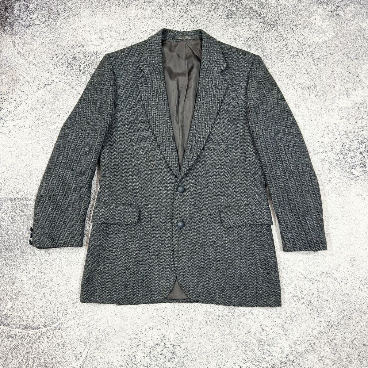 Designer × Vintage Vintage Dunn&Co Pure New Wool Tweed Blazer 50 size M Size 40R - 1 Thumbnail