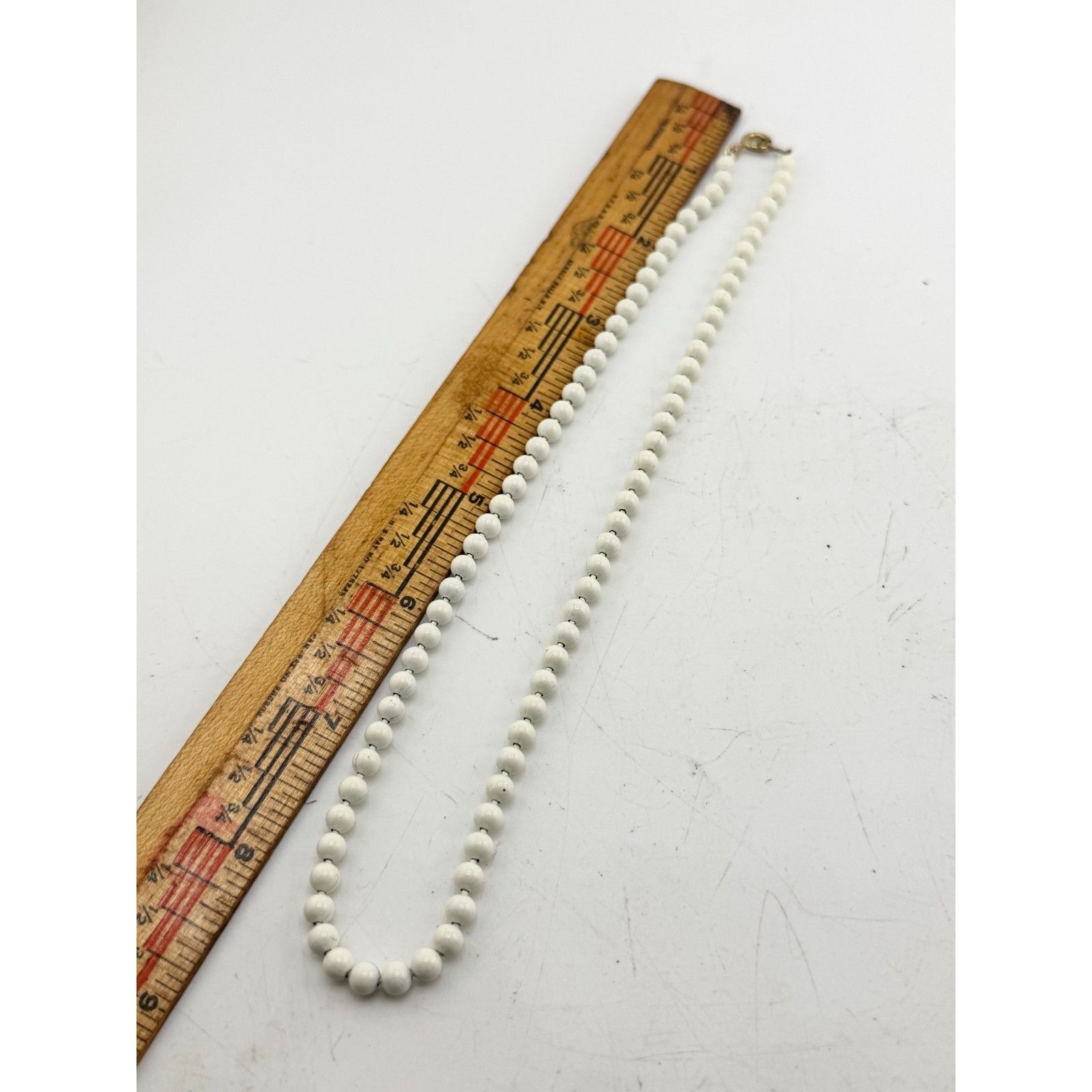 Vintage Vintage white metal bead chain collar necklace Size ONE SIZE - 3 Thumbnail