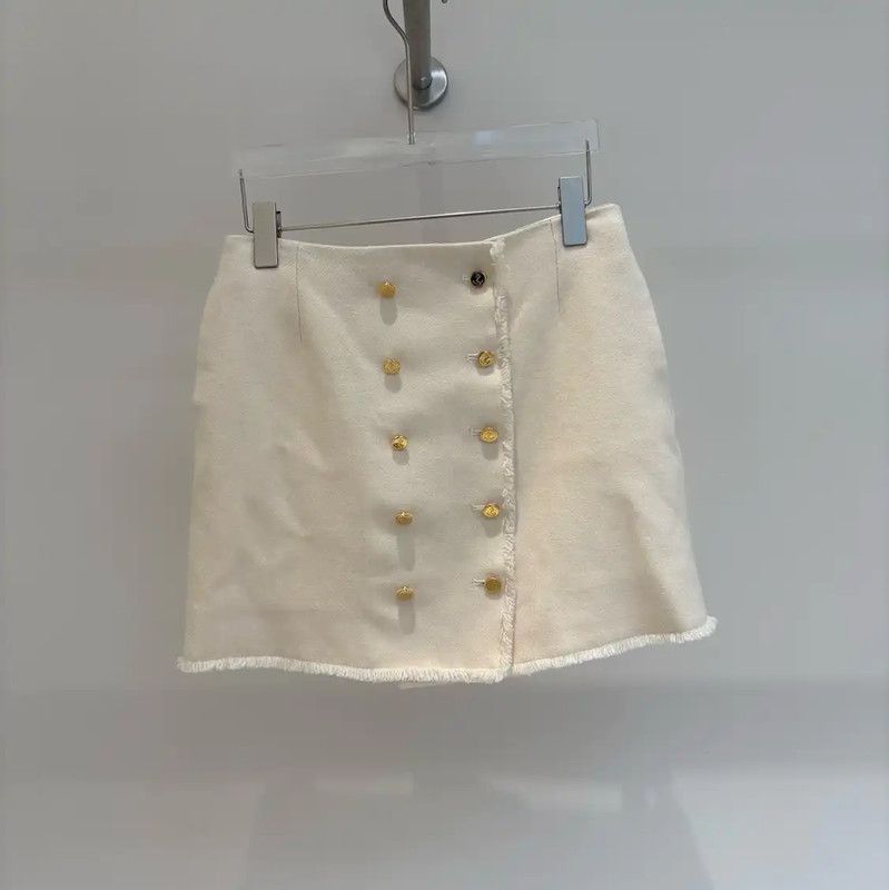Thom Browne Thom Browne Summer Cream Wool Pencil Skirt 0089 Size 29" - 1 Thumbnail
