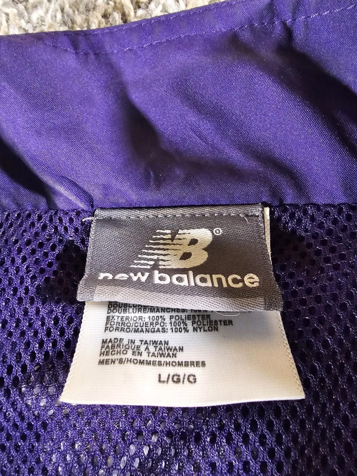 New Balance Full Zip Purple New Balance Jacket Vented Zip Pockets LARGE Size US L / EU 52-54 / 3 - 4 Thumbnail