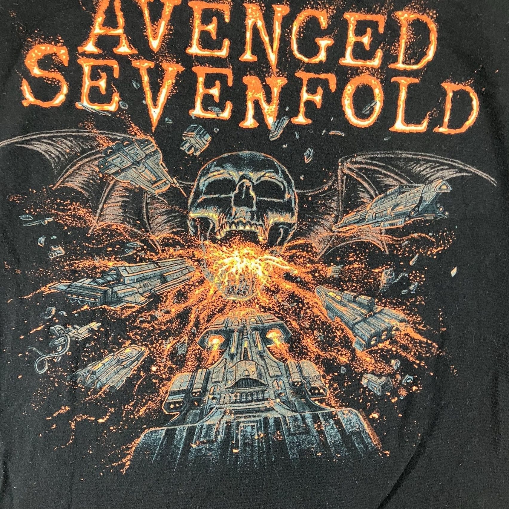 Vintage Avenge Sevenfold T Shirt Mens Large Black All Cotton Spaceship Graphic Size US L / EU 52-54 / 3 - 3 Thumbnail