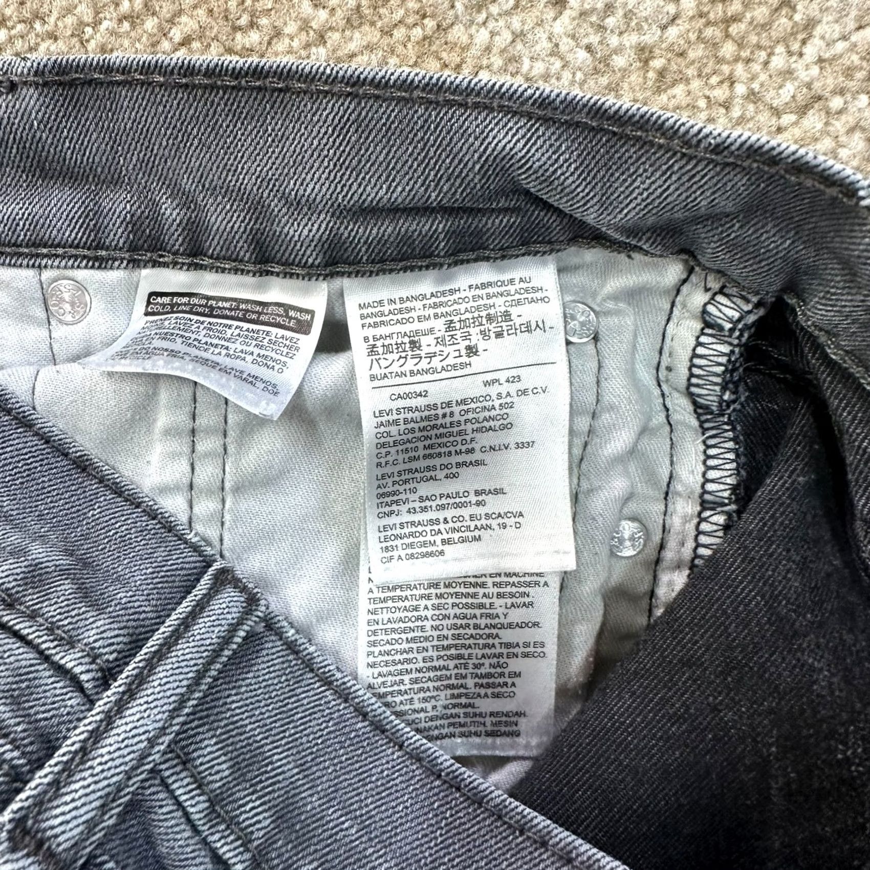 Levi's Levi's 511 Slim Straight Leg Jeans Men 32x34 Gray Denim Stretch Size US 32 / EU 48 - 4 Thumbnail