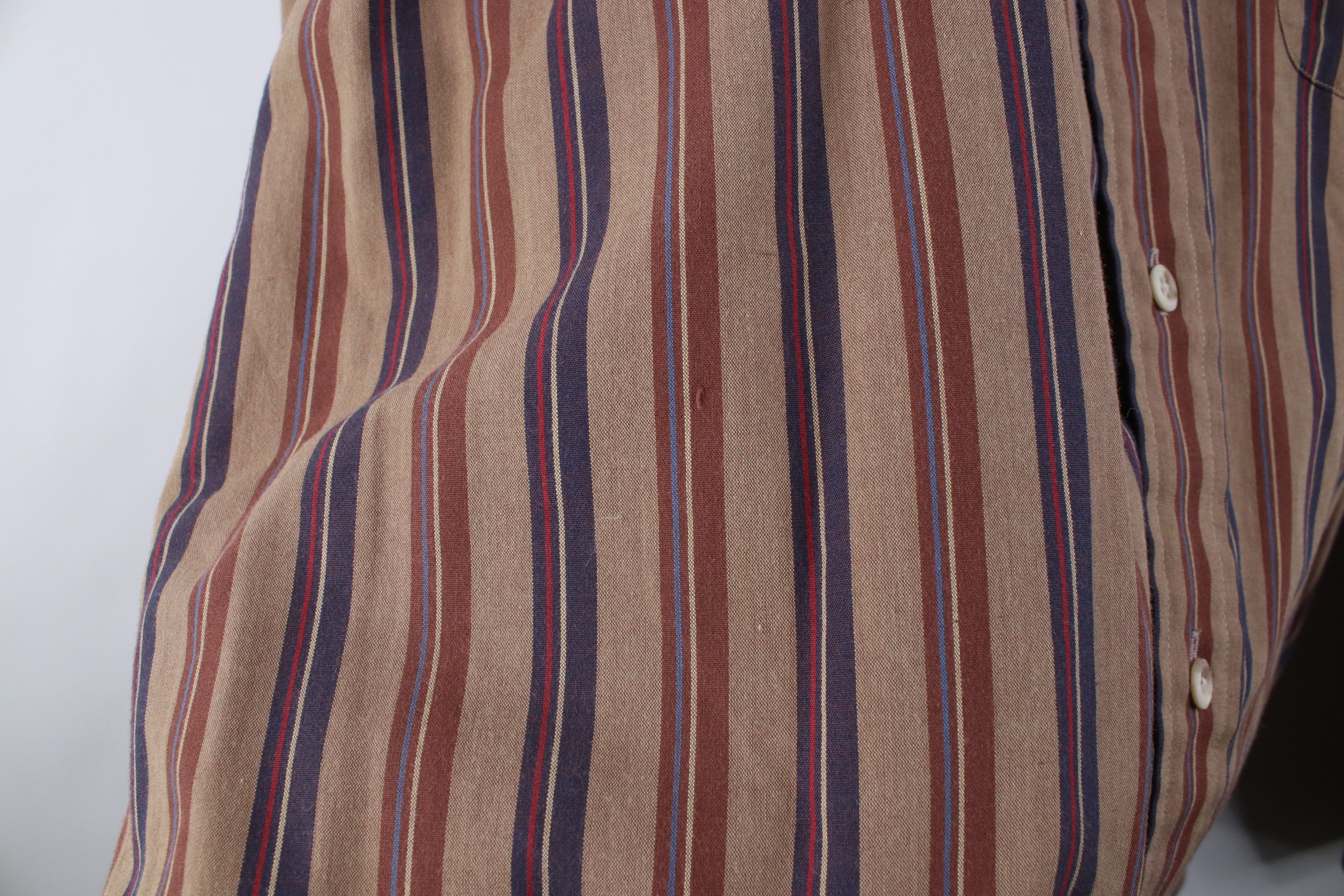 Vintage Vintage 90s Streetwear Striped Collared Button Down Shirt Size US XL / EU 56 / 4 - 5 Thumbnail
