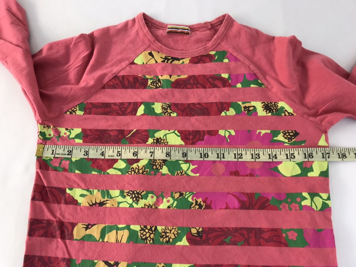 Paul Smith Paul Smith Jeans Striped Floral Design Raglan Printed Tee Size S / US 4 / IT 40 - 8 Thumbnail