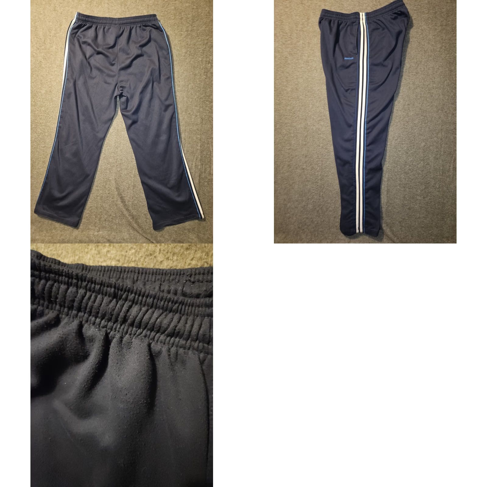 Reebok Reebok Sweatpants Men's XL Navy Blue Striped Drawstring Egypt Running Activewear Sports Size US 36 / EU 52 - 8 Thumbnail