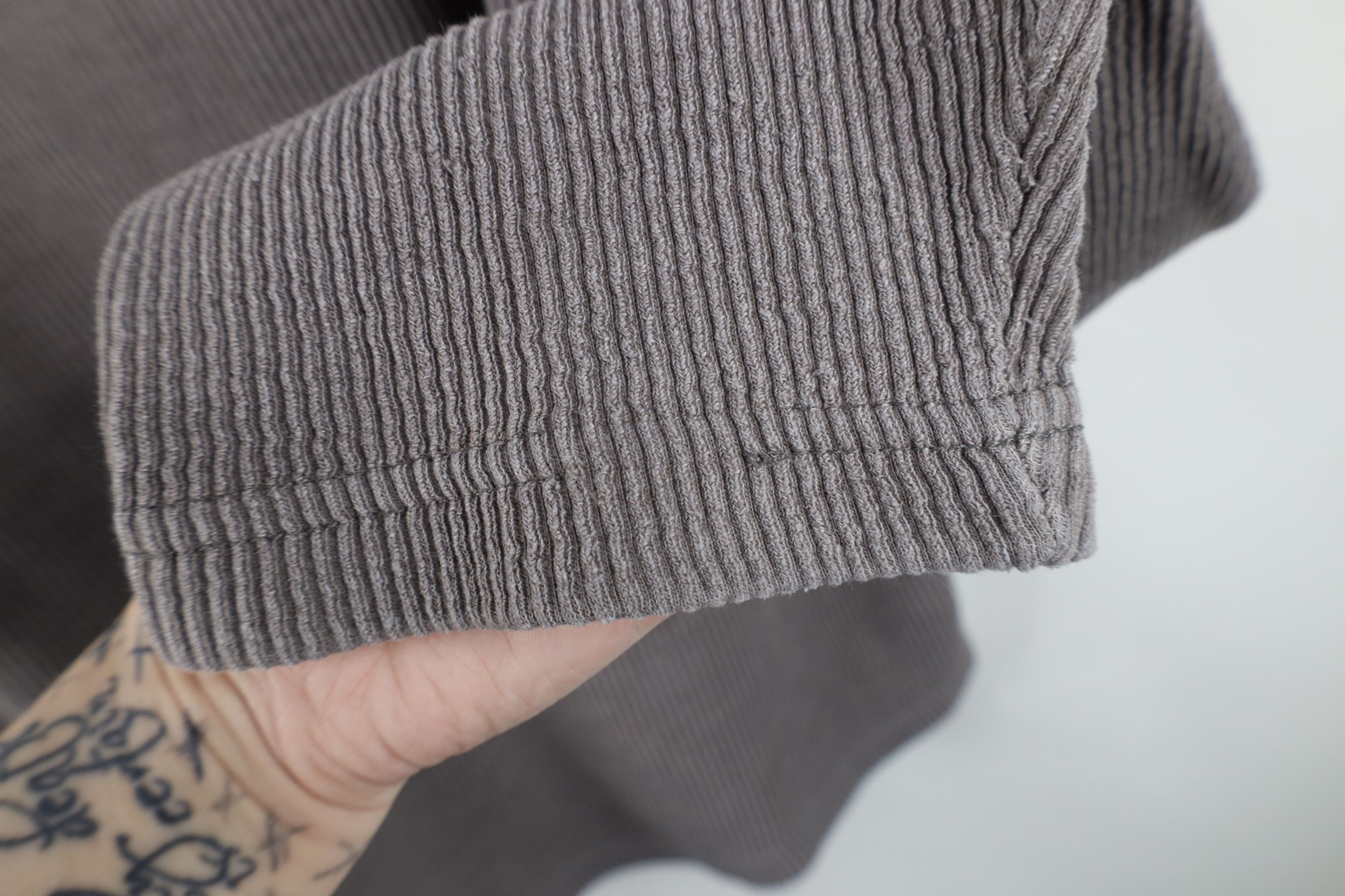 Vintage Vintage 90s Streetwear Blank Ribbed Knit Long Sleeve T-Shirt Size US XXL / EU 58 / 5 - 4 Thumbnail