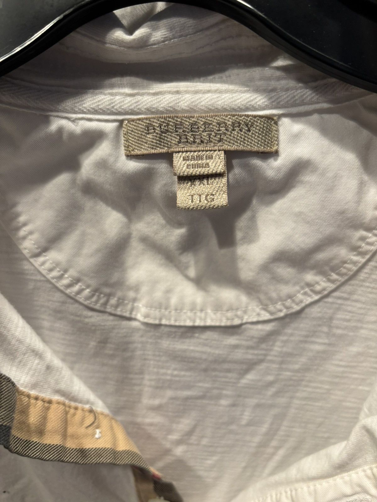 Burberry White XXL Burberry Brit Polo With Burberry Print on Collar Size US XXL / EU 58 / 5 - 3 Thumbnail