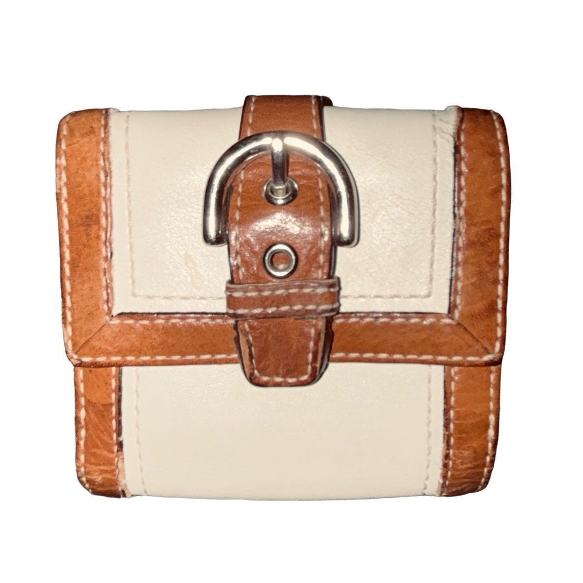 Coach Coach Cream Leather Large Shoulder Bag Soho Double Front Poc Size ONE SIZE - 7 Thumbnail