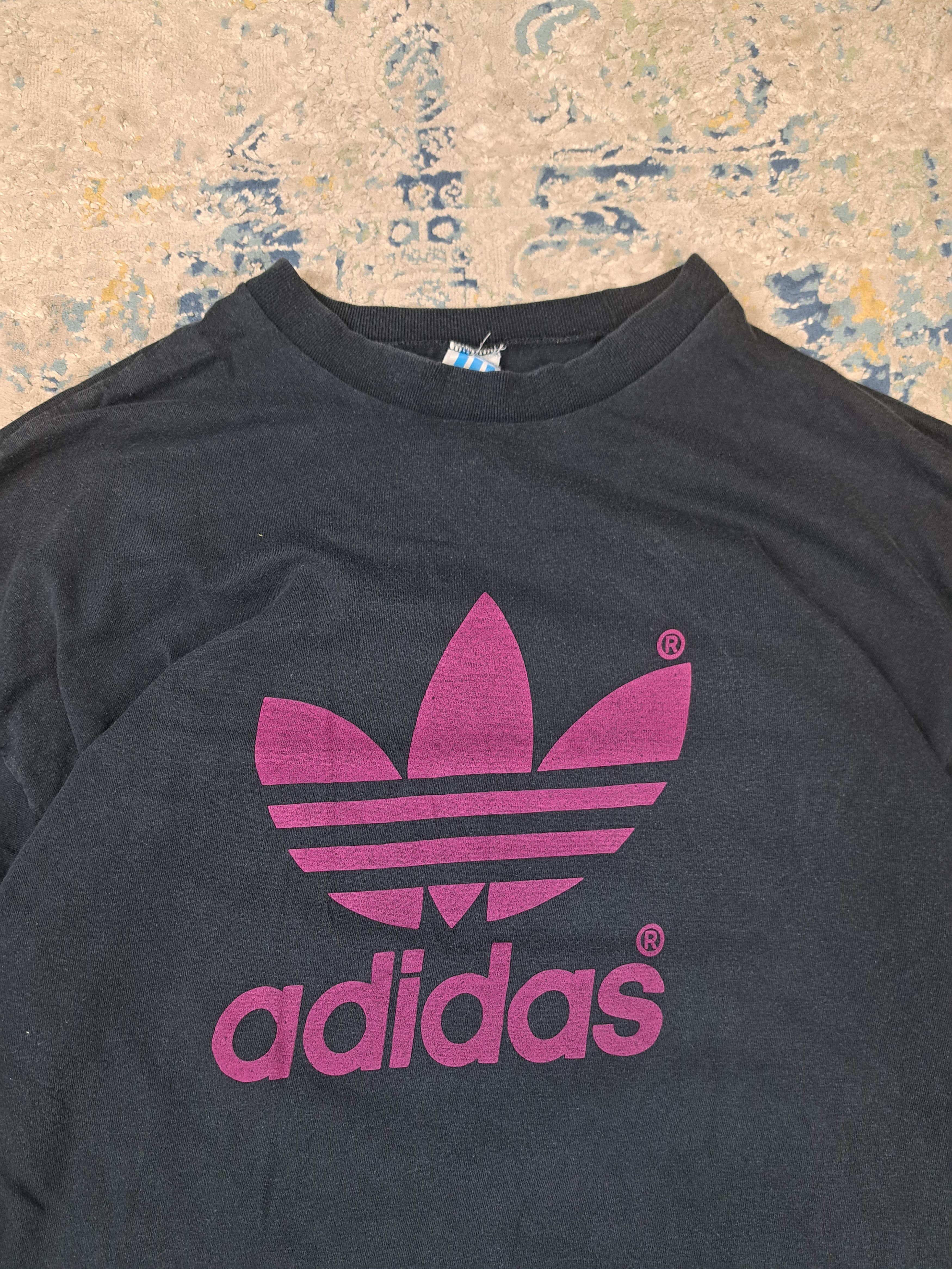 Adidas Vintage 90s Adidas Heavyweight Cotton Shirt Big Logo Size US XL / EU 56 / 4 - 2 Thumbnail