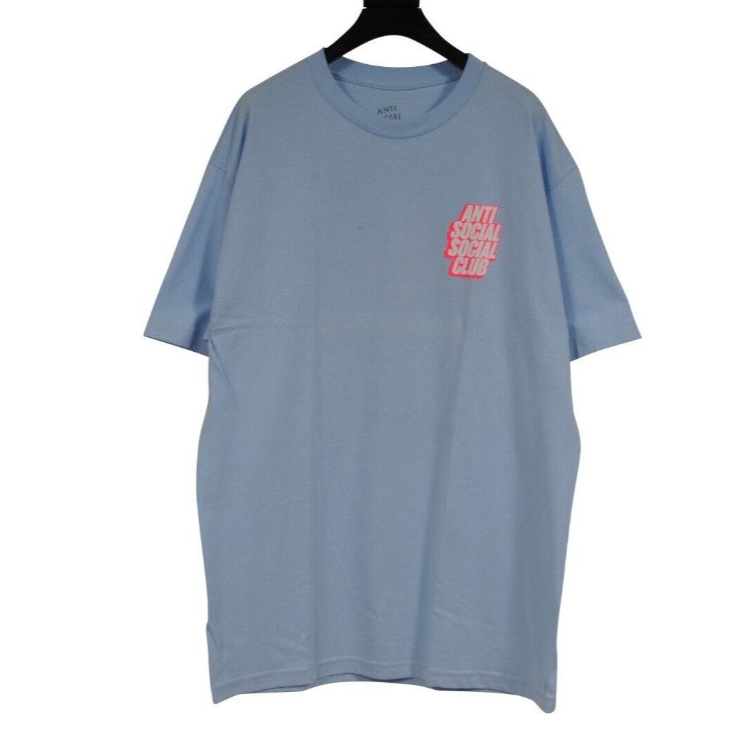 Anti Social Social Club Classic Logo T Shirt Blue Pink Size US L / EU 52-54 / 3 - 1 Thumbnail