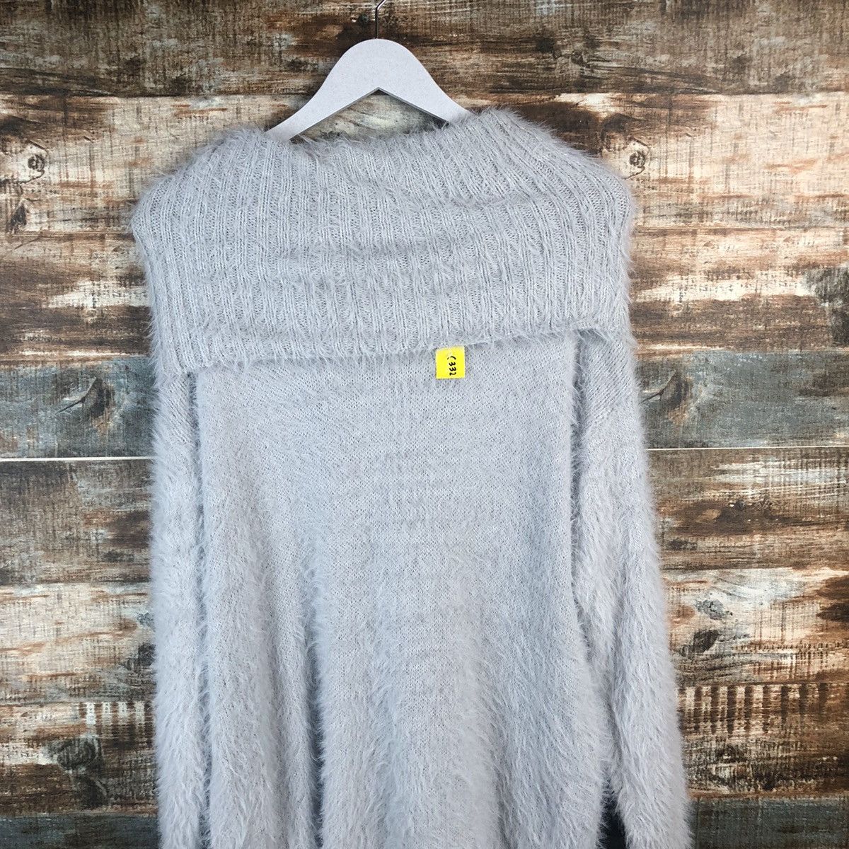 Japanese Brand DL Persodea Gray Turtle Neck Mohair Knitwear #C332 Size L / US 10 / IT 46 - 12 Thumbnail