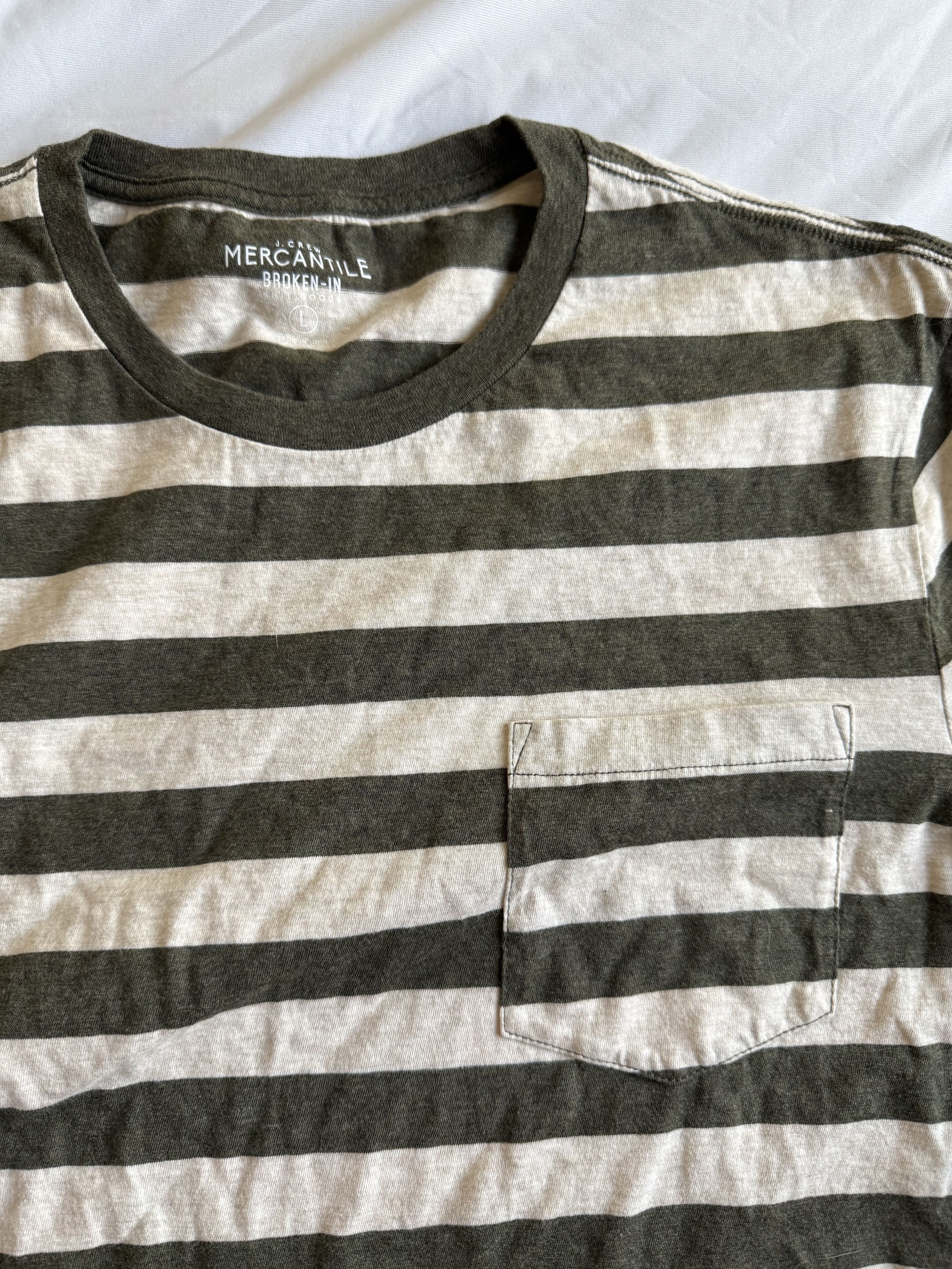 J.Crew J. Crew mercantile striped pocket tee shirt large $48 Size US L / EU 52-54 / 3 - 1 Thumbnail