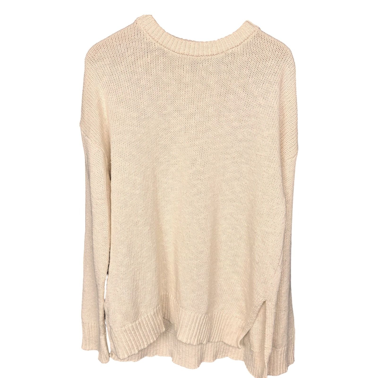Quince Quince Oversized Sweater Womens Medium Cream Linen Blend Size M / US 6-8 / IT 42-44 - 8 Thumbnail