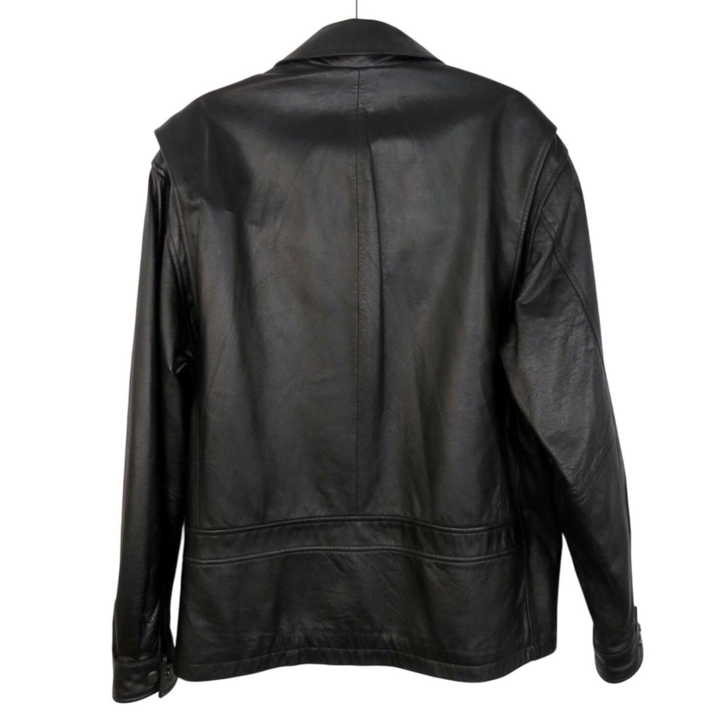 Wilsons Leather Vintage Wilson's Leather Men's Black Leather Jacket Large Size US L / EU 52-54 / 3 - 4 Thumbnail