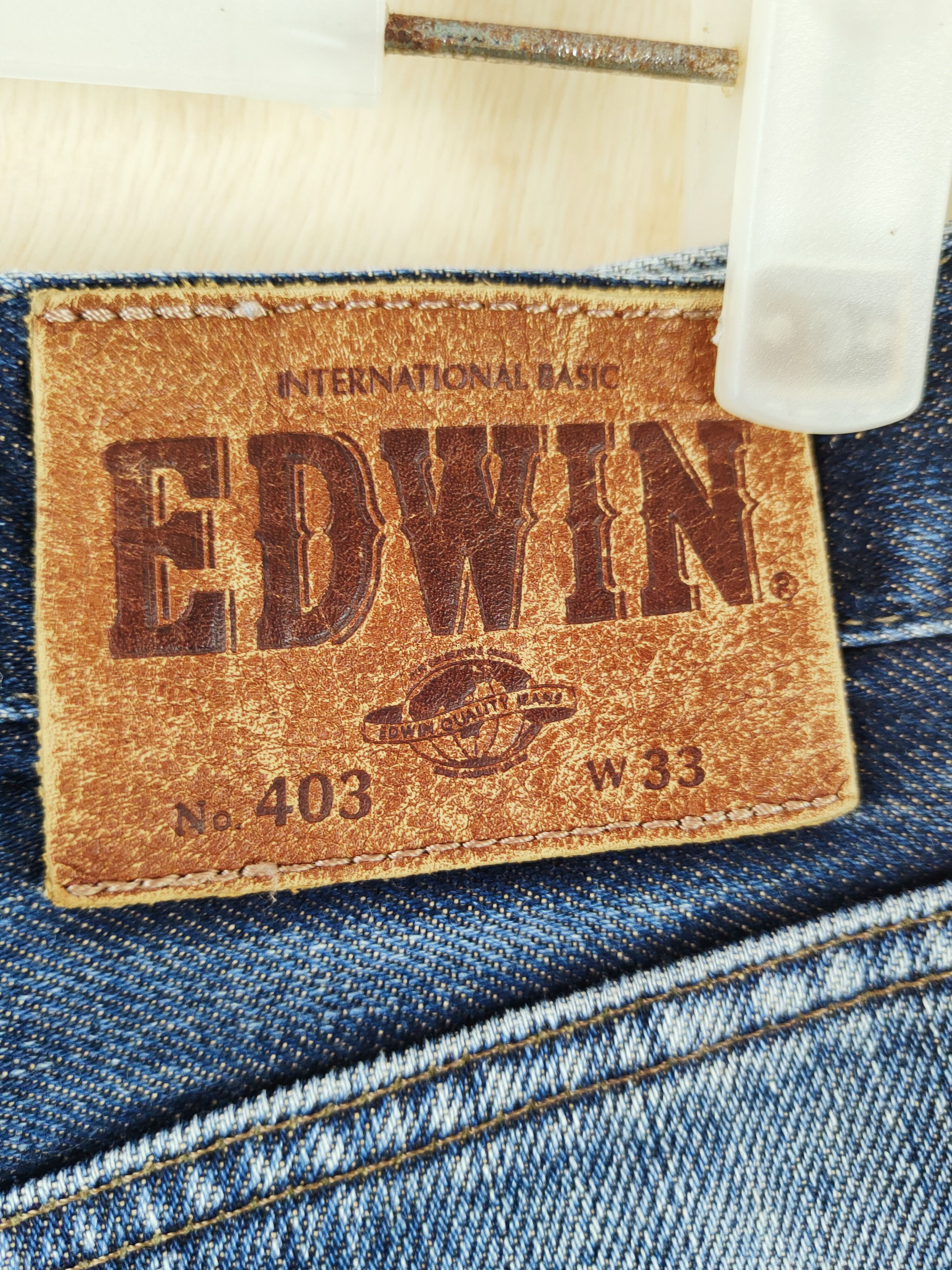 Edwin Edwin Dark Blue Distressed Ripped Jeans #S2653 Size US 33 - 7 Thumbnail