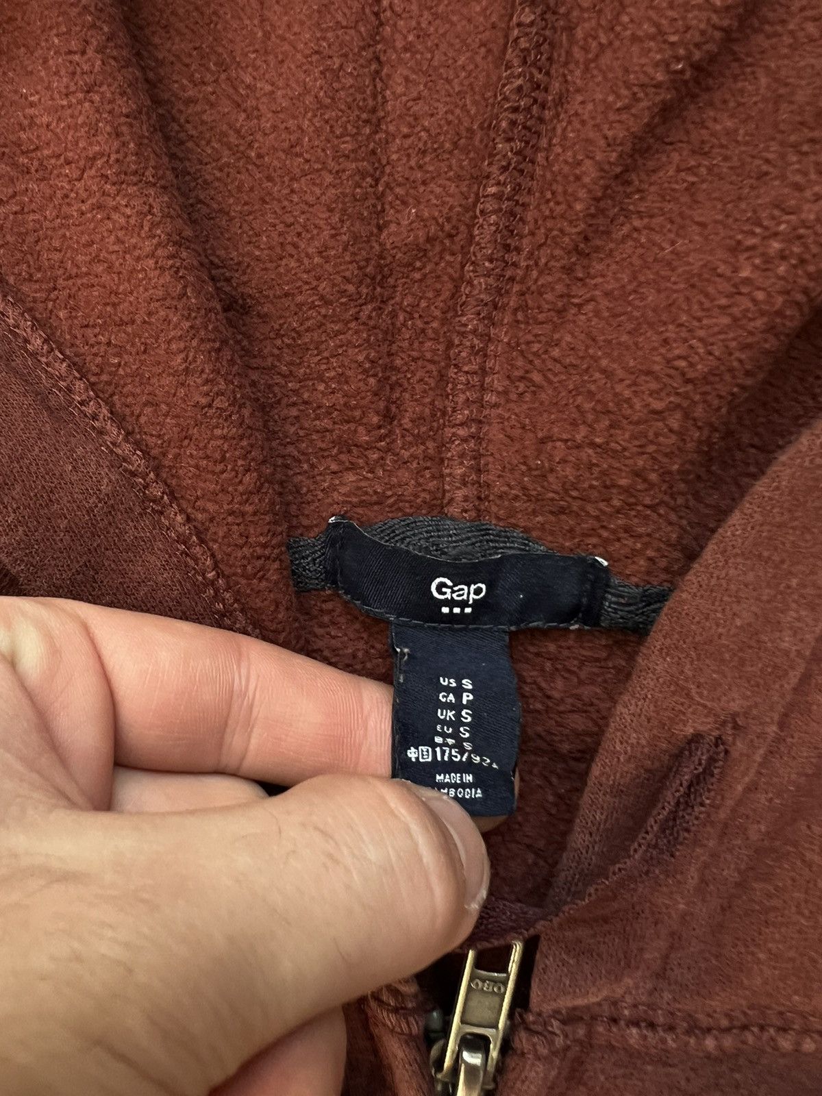 Gap × Vintage Y2k Vintage Brown Zip Hoodie Gap Size US S / EU 44-46 / 1 - 3 Thumbnail