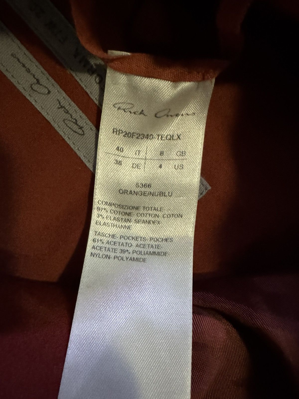 Rick Owens Performa orange/nublu skirt Size 27" / US 4 / IT 40 - 5 Thumbnail