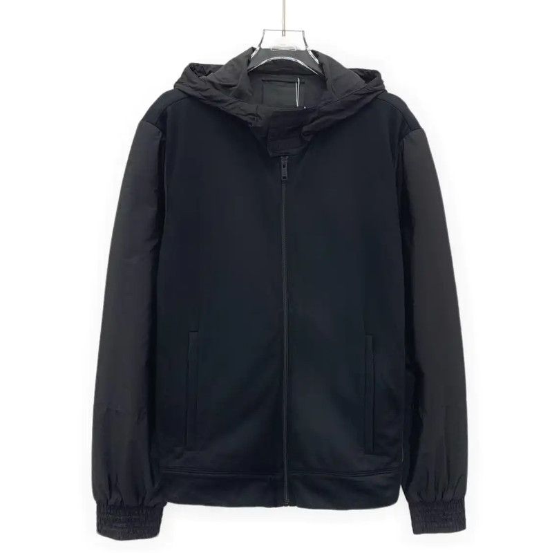 Prada Prada Black Cotton Men's Hooded Jacket Size US S / EU 44-46 / 1 - 1 Thumbnail