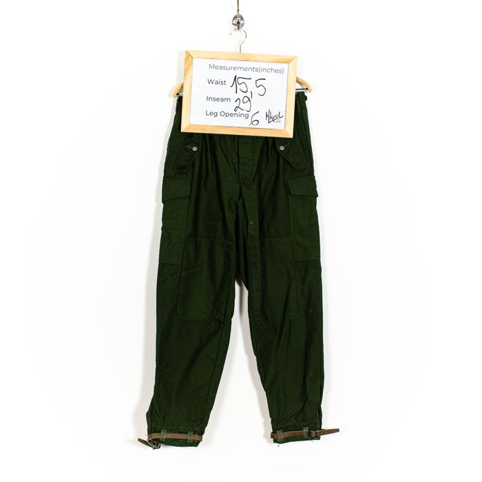 Vintage Dark Green Baggy Fit Button Fly Cargo Pants | Grailed