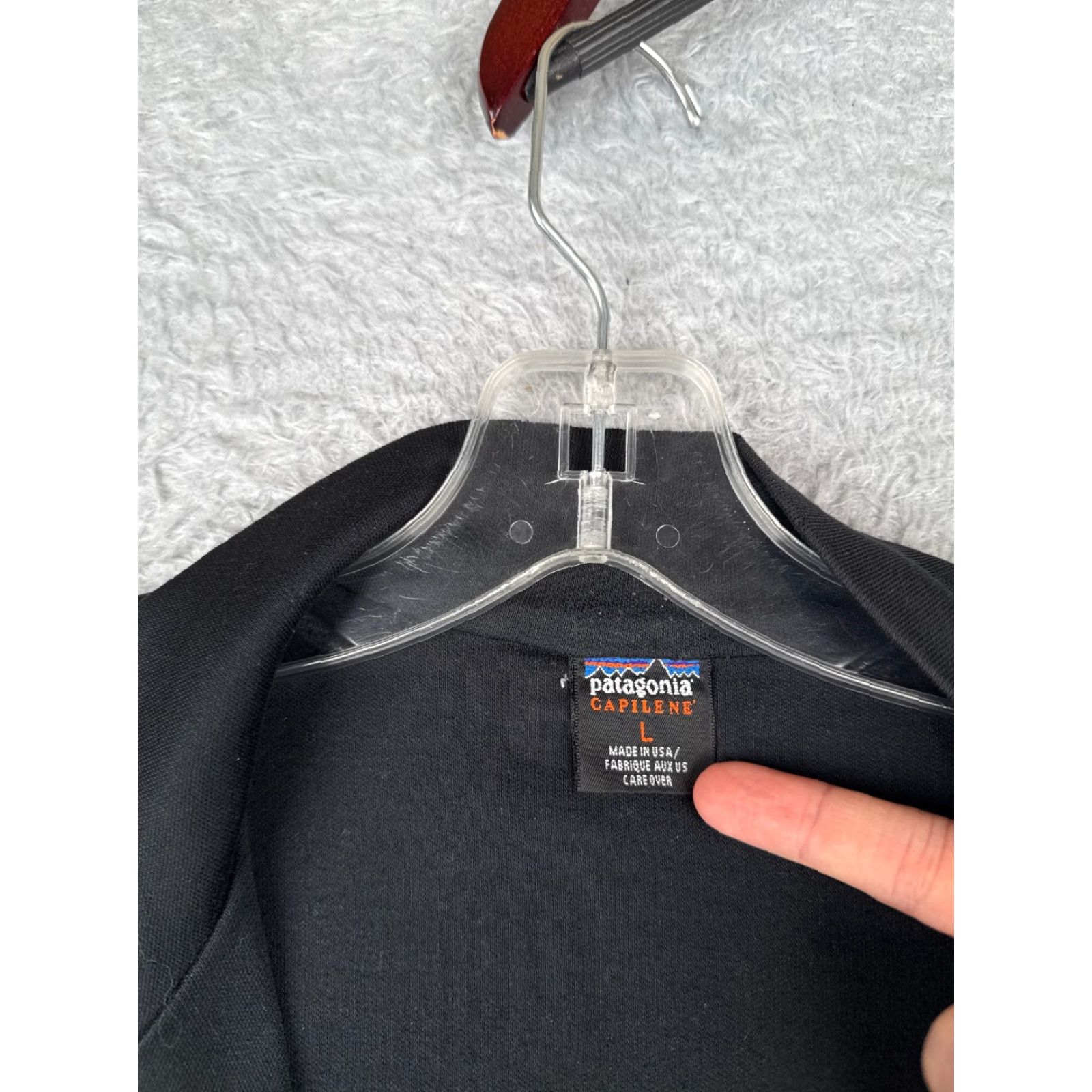 Patagonia VINTAGE Patagonia Shirt Womens L Black Capilene Mock Neck 1/4 Zip Long Sleeve Outdoor Hiking Activewear Mens? Size L / US 10 / IT 46 - 6 Thumbnail