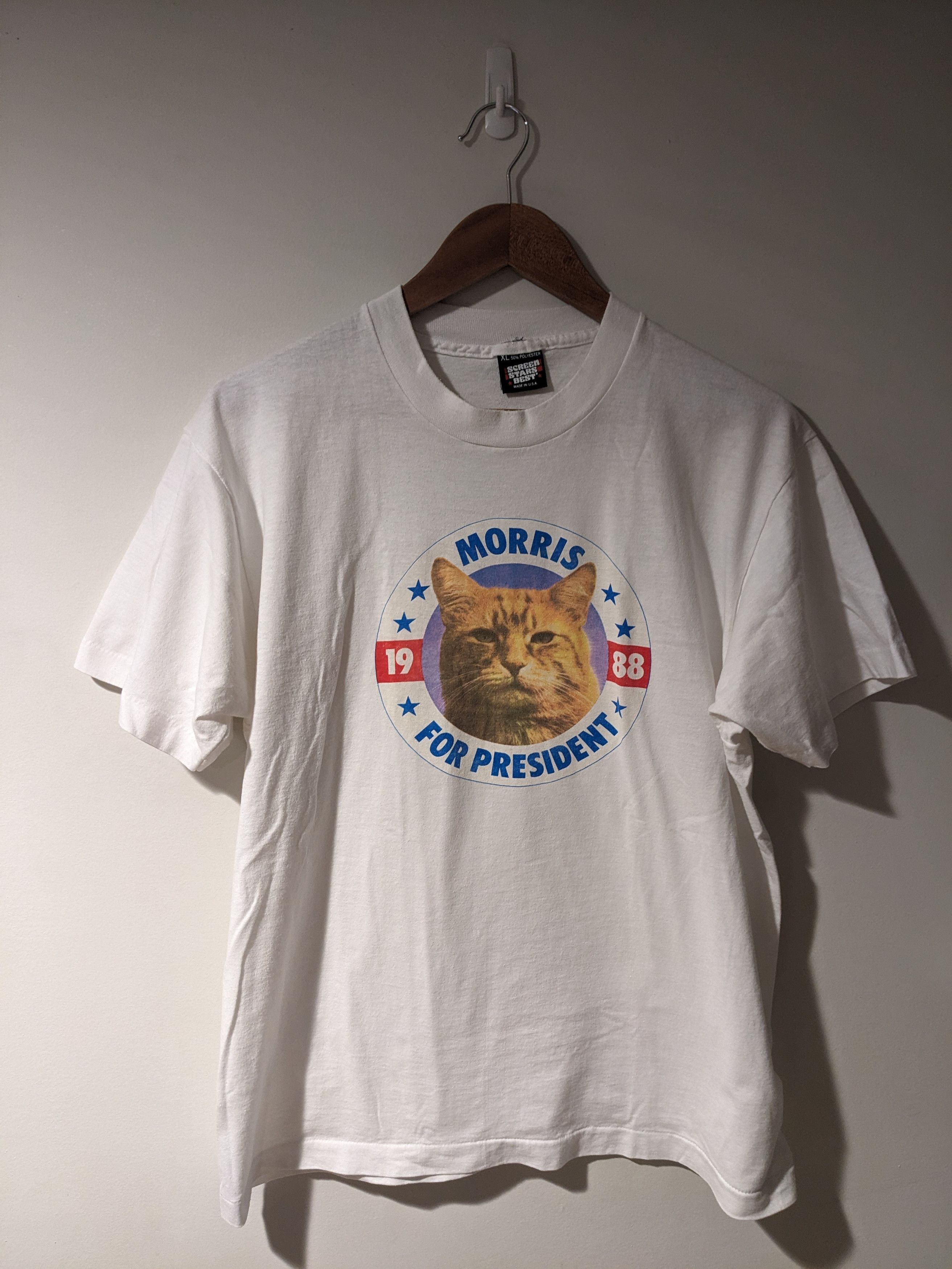 President's × Vintage Vintage 1988 Morris for President White X-Large T-Shirt Size US XL / EU 56 / 4 - 1 Thumbnail