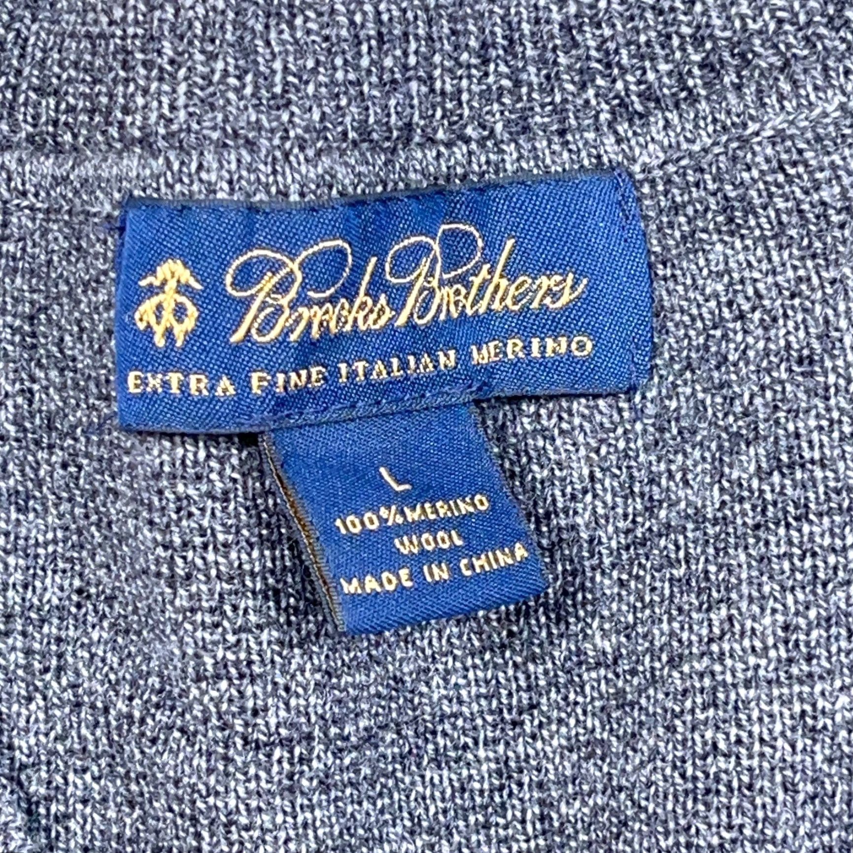 Brooks Brothers Brooks Brothers Sweater Vest Men Large Gray Merino Wool V Neck Check Plaid Size US L / EU 52-54 / 3 - 3 Thumbnail