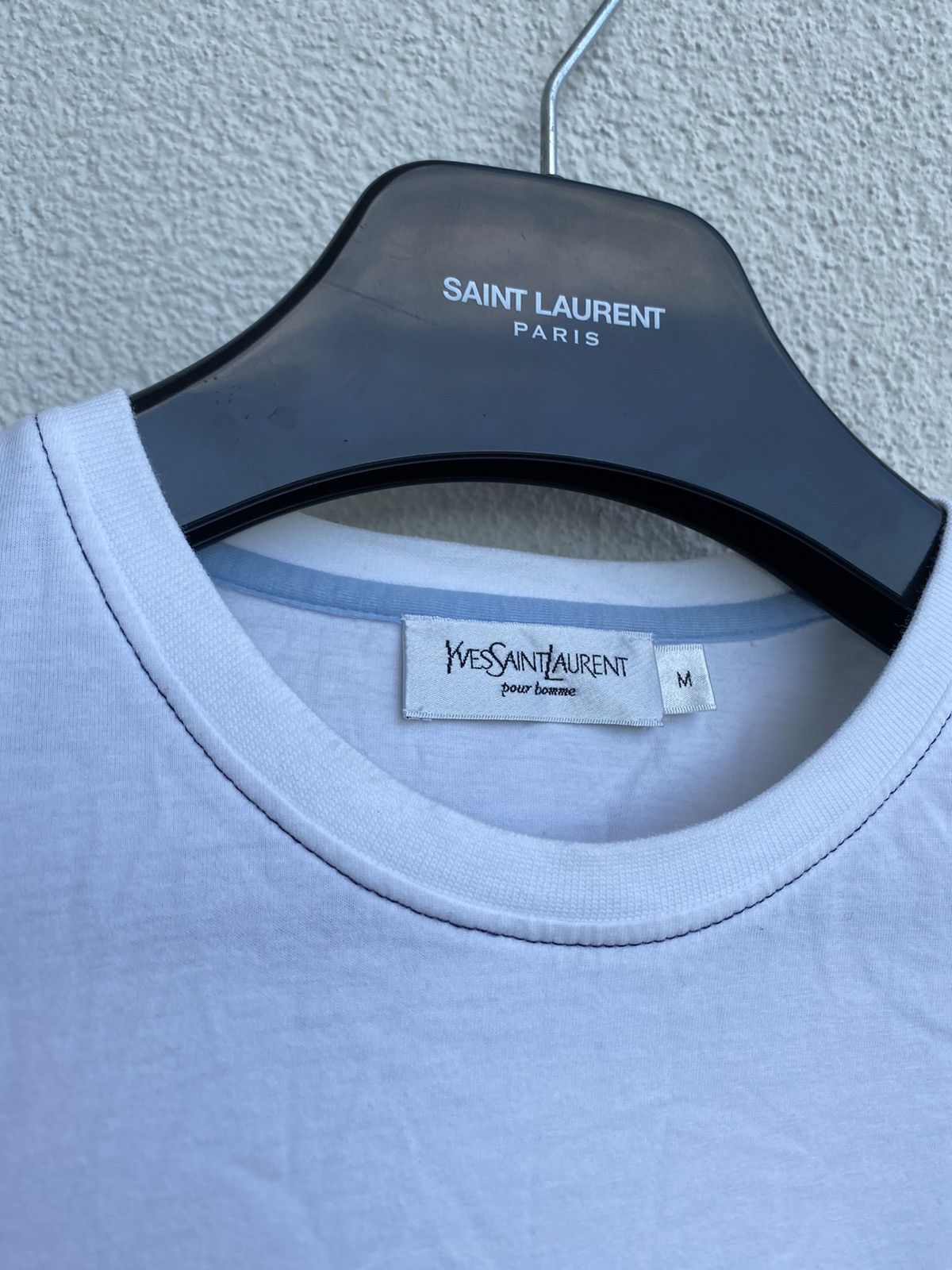 Yves Saint Laurent White YSL T-shirt Big Logo Summer YSL Shirt Size US M / EU 48-50 / 2 - 7 Thumbnail