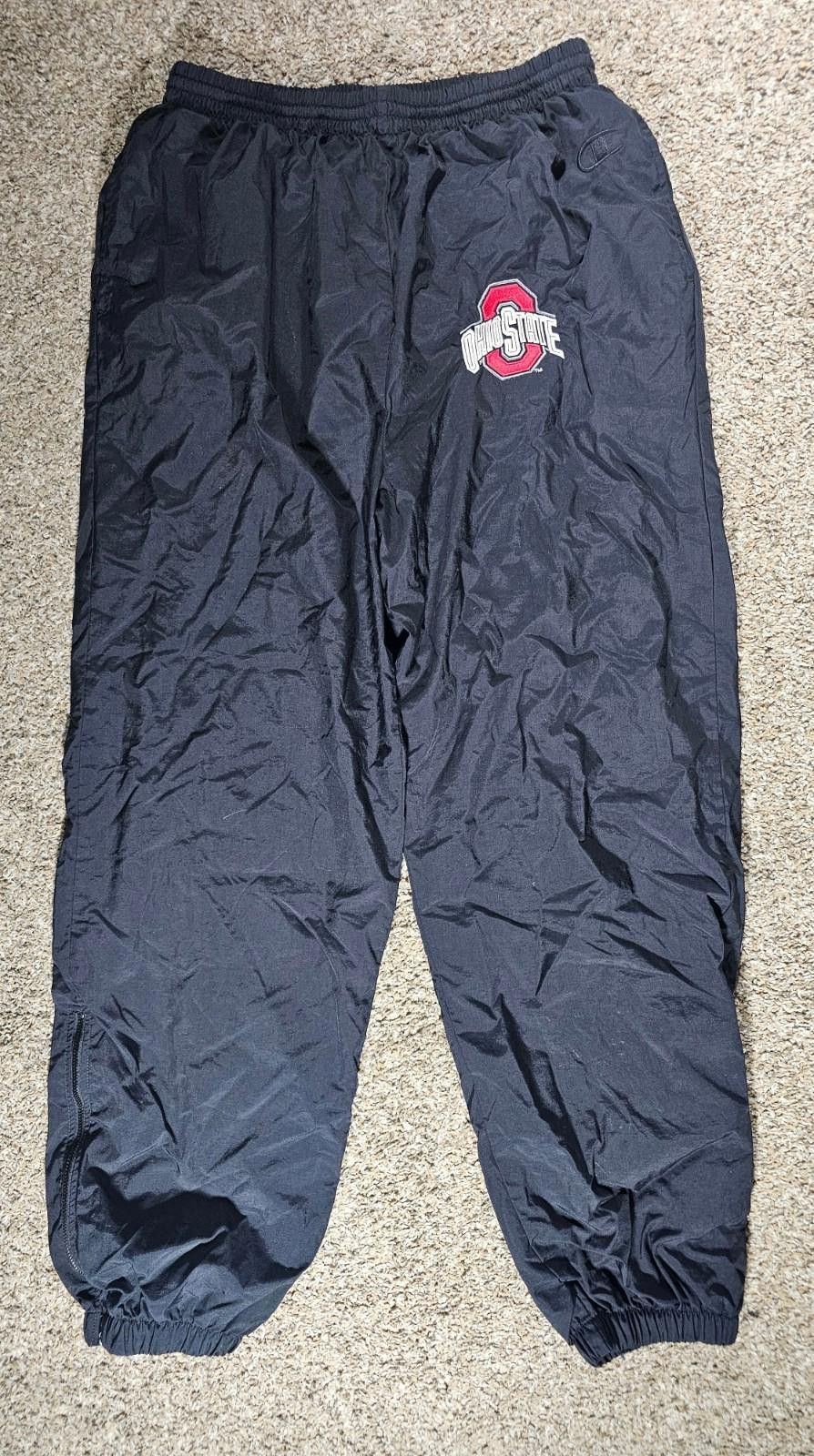 Champion Champion Ohio State Buckeyes Lined Track Pants Ankle Zip Size ONE SIZE - 1 Thumbnail