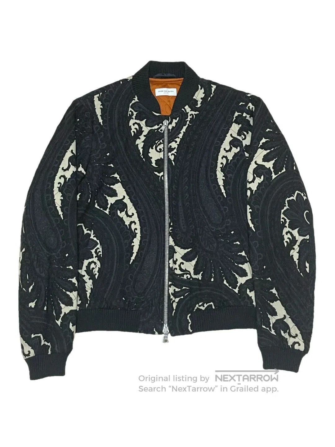 Dries Van Noten Dries Van Noten Paisley Wool Flight Jacket. Size US S / EU 44-46 / 1 - 5 Thumbnail