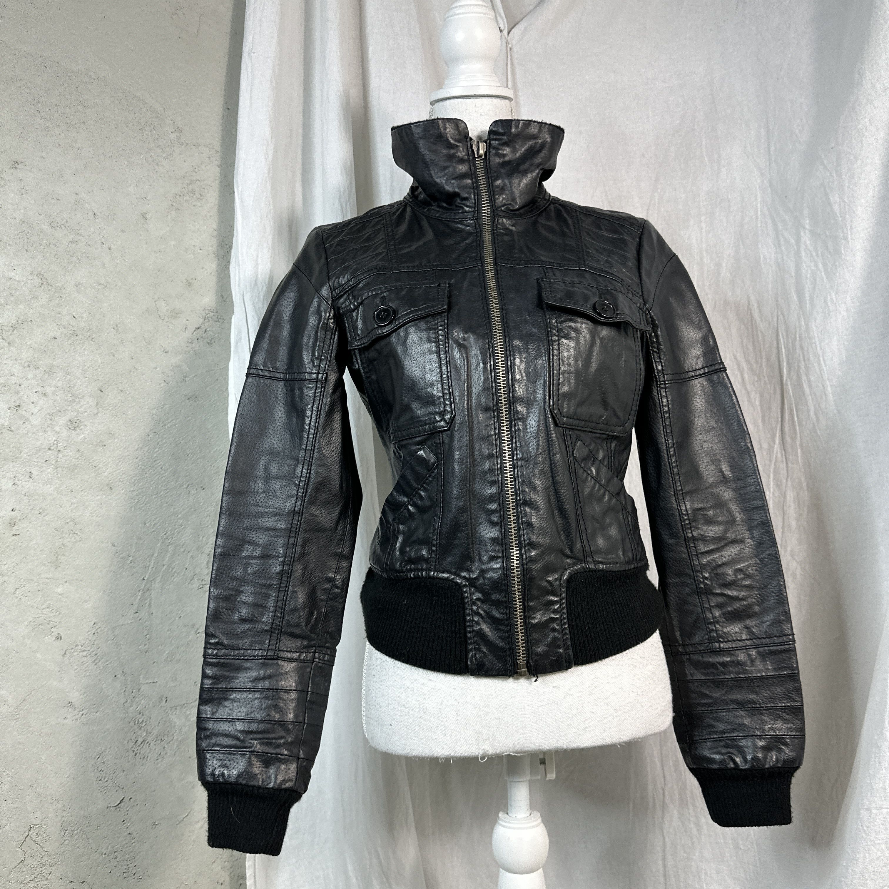 Vintage Vintage Avant-Garde Leather Jacket Size S / US 4 / IT 40 - 5 Thumbnail