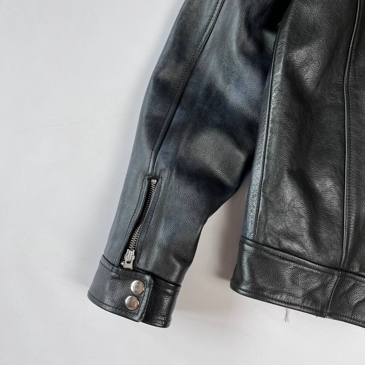 Vintage Unique Motorcycle Racing Switzerland Leather Jacket Big Logo Size US M / EU 48-50 / 2 - 6 Thumbnail