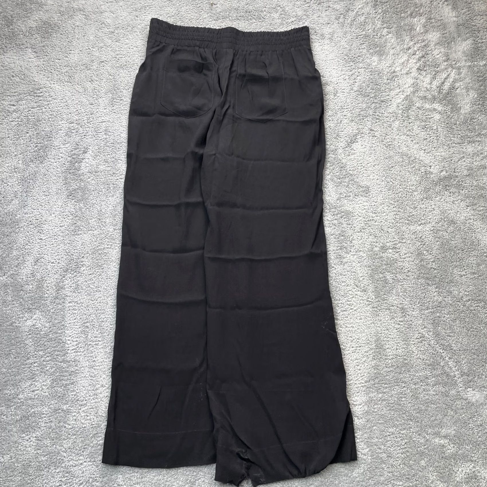 Vintage Cabi Pants Womens Large Black Cafe Lounger Wide Leg Elastic Waist Relaxed Flaw Size 24" / US 00 / IT 34 - 2 Thumbnail