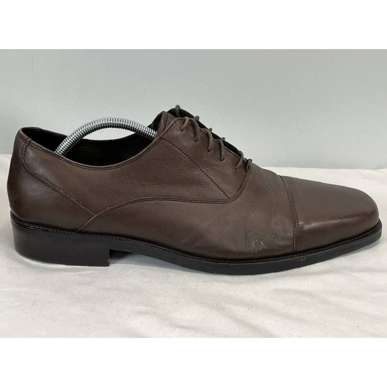 Cole Haan Brown Leather Cole Haan Oxford Cap Toe Dress Shoes Men's Size 13 Size ONE SIZE - 2 Thumbnail