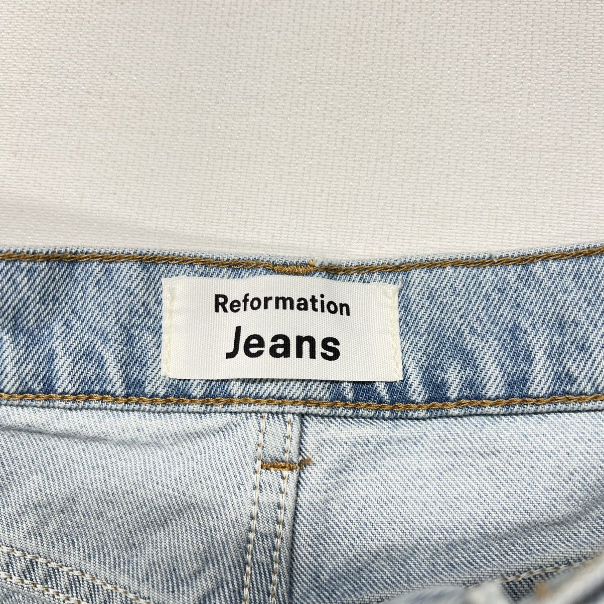 Reformation Reformation Jeans Cynthia High Rise Straight Patch Tahoe Size 25" / US 0 / IT 36 - 6 Thumbnail